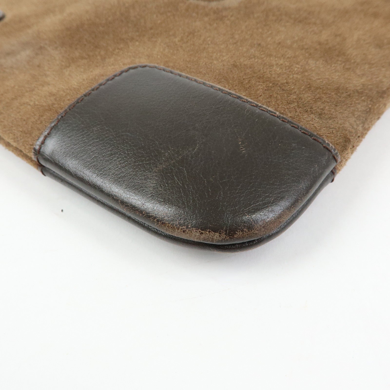 LOEWE Anagram Suede Leather Shoulder Bag Crossbody Bag Brown