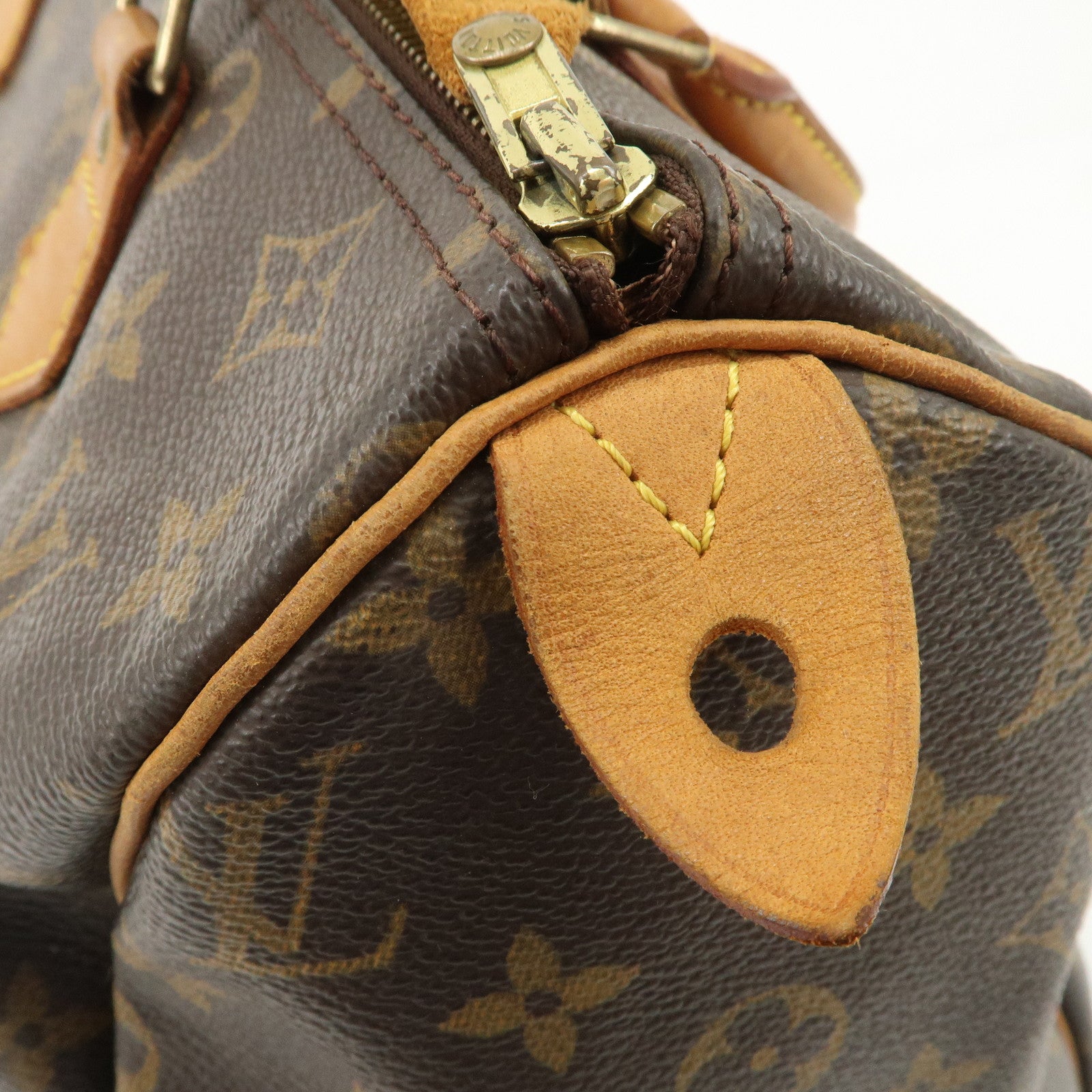 Louis Vuitton Monogram Speedy 30 Hand Bag Boston Bag Brown M41526 Used