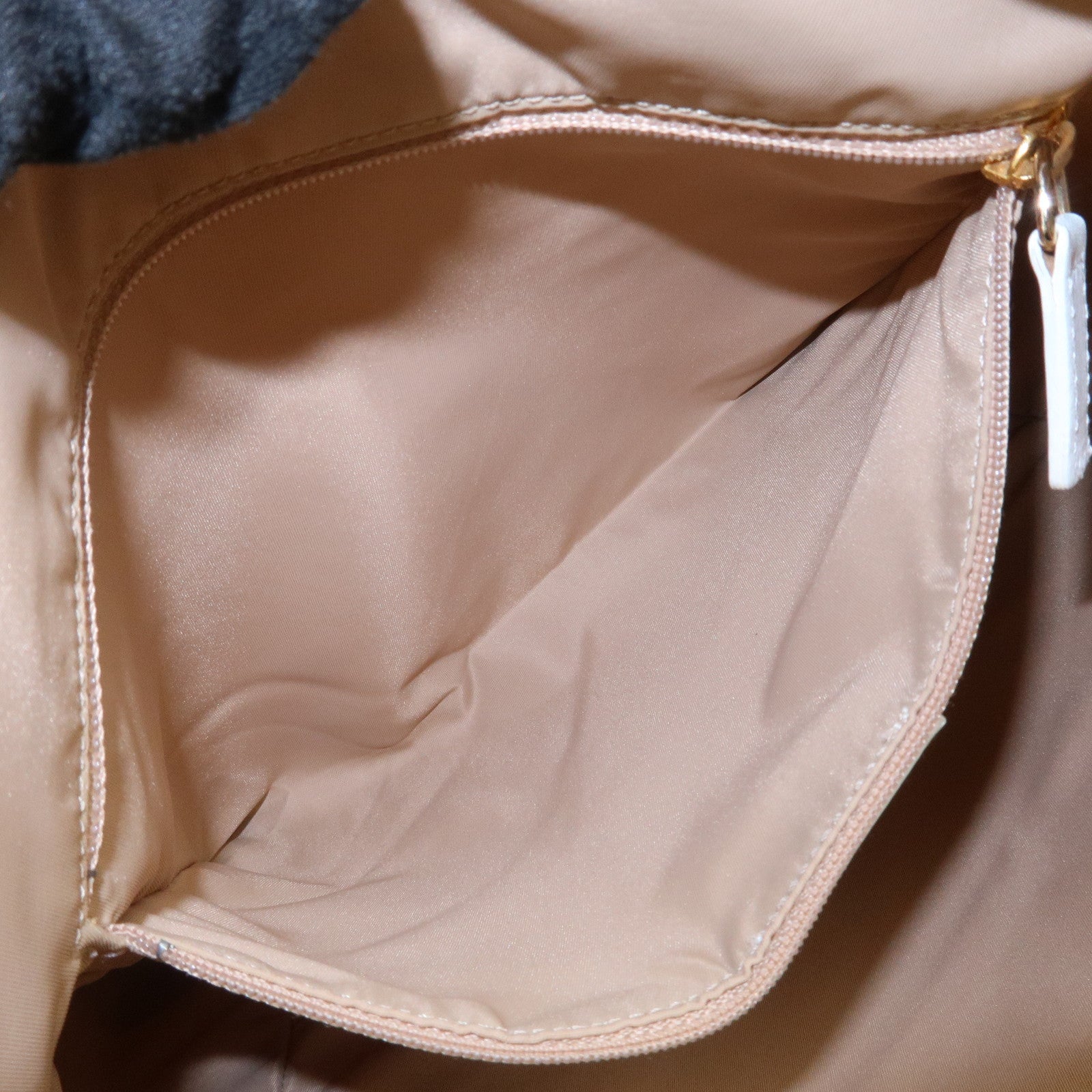 Christian Dior Trotter Canvas Leather Tote Bag Gold White 05RU0034