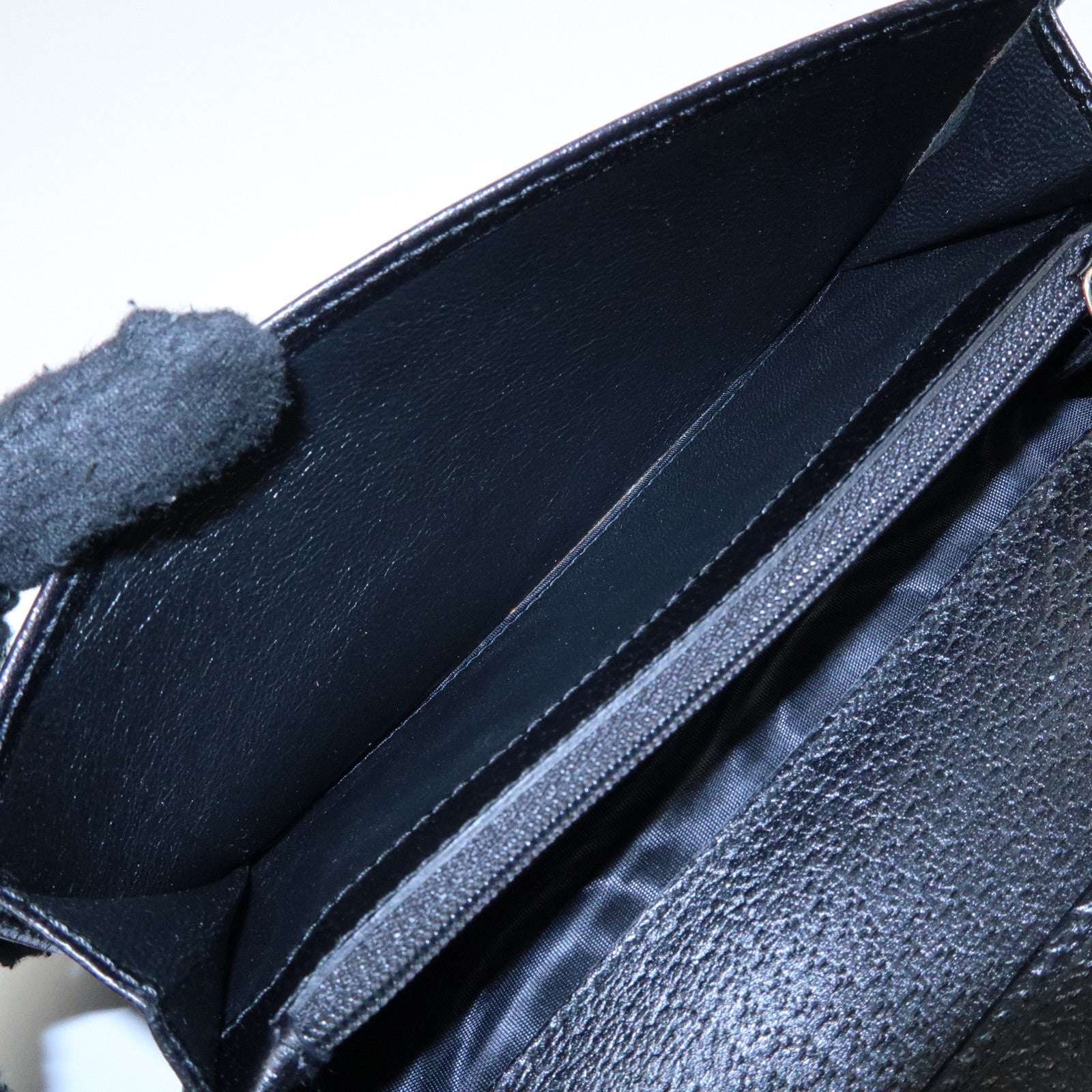 GUCCI Princy GG Canvas Leather Long Wallet Black 167468