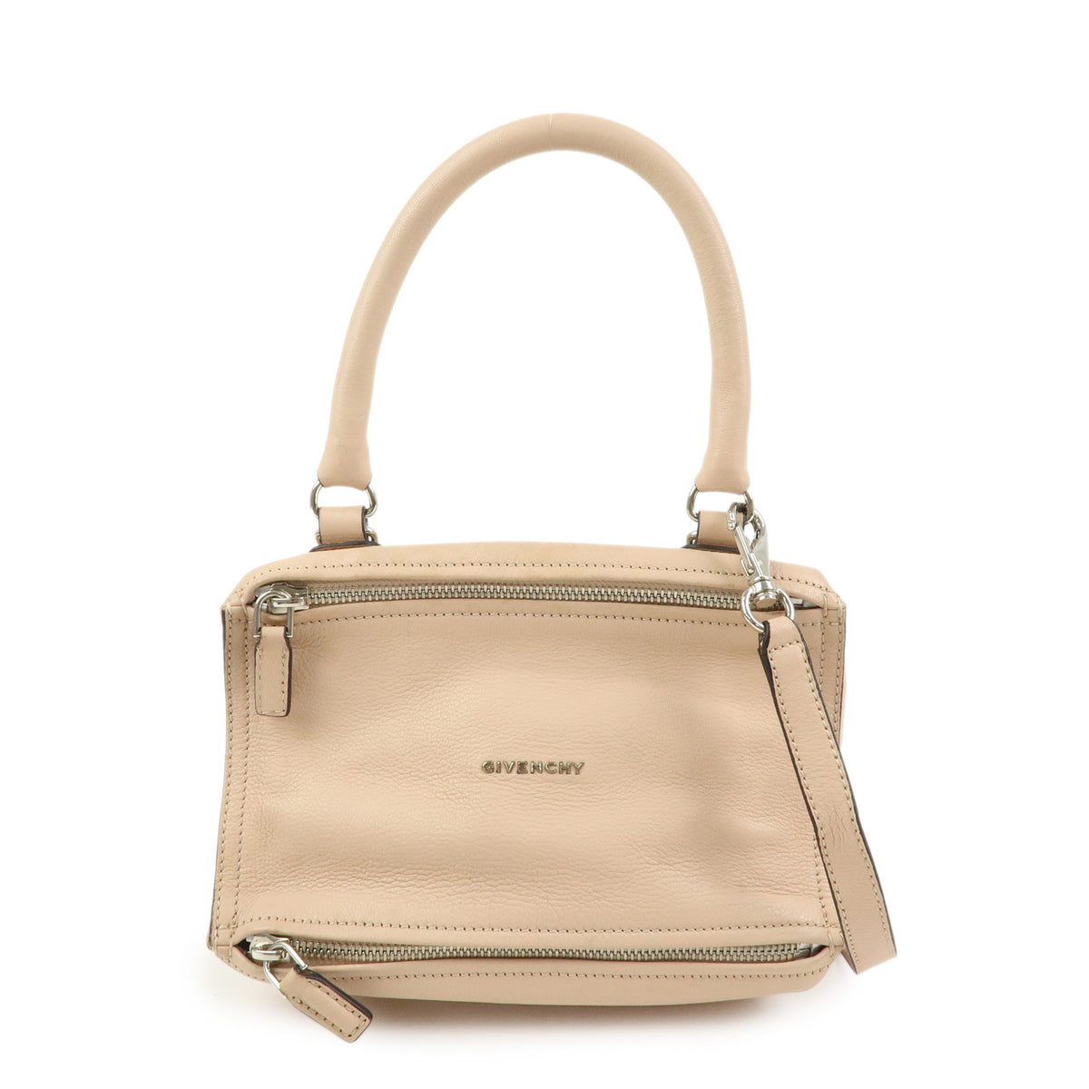 GIVENCHY Pandora Leather 2Way Bag Hand Bag Shoulder Bag Beige