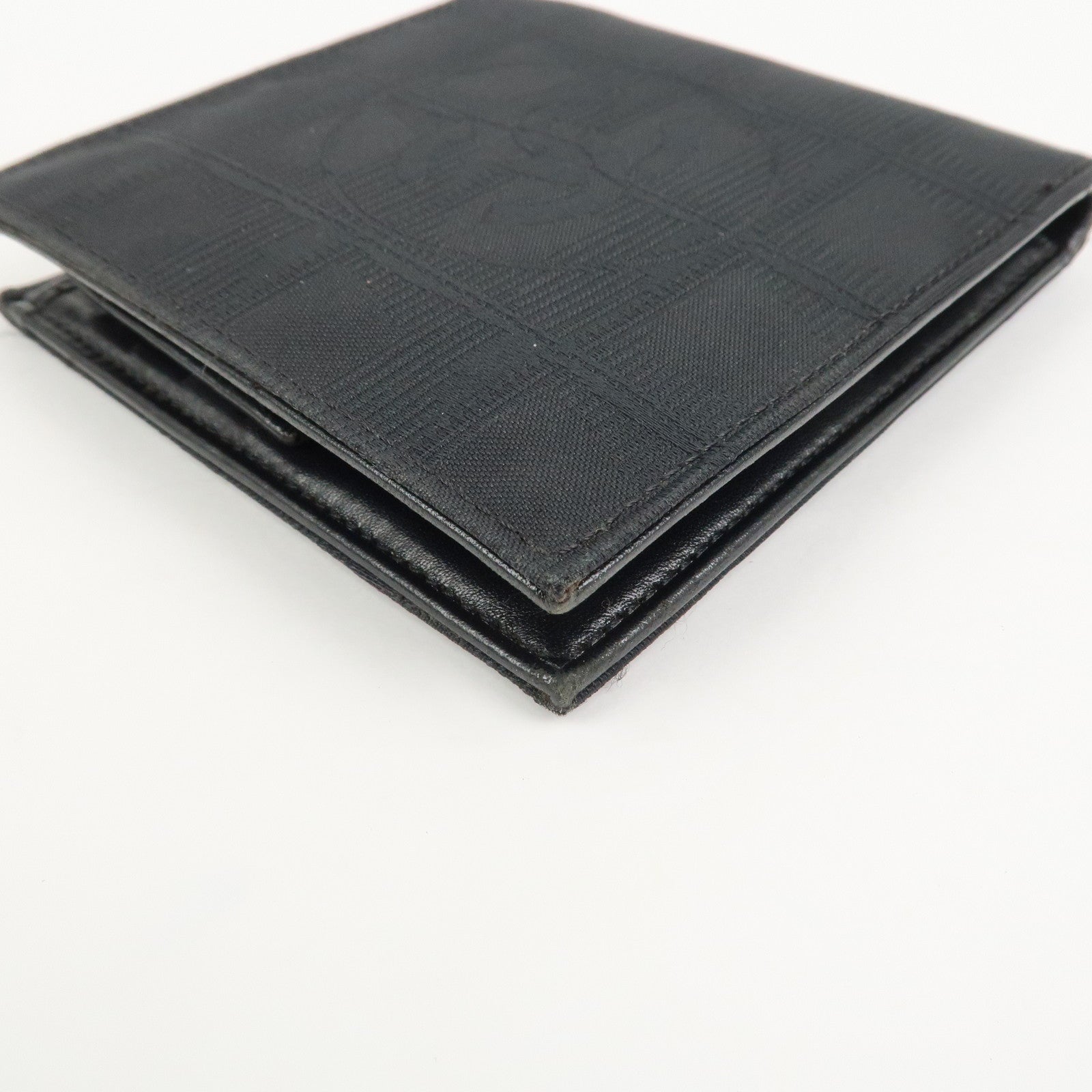 CHANEL New Travel Line Nylon Jacquard Compact Wallet Black A14342