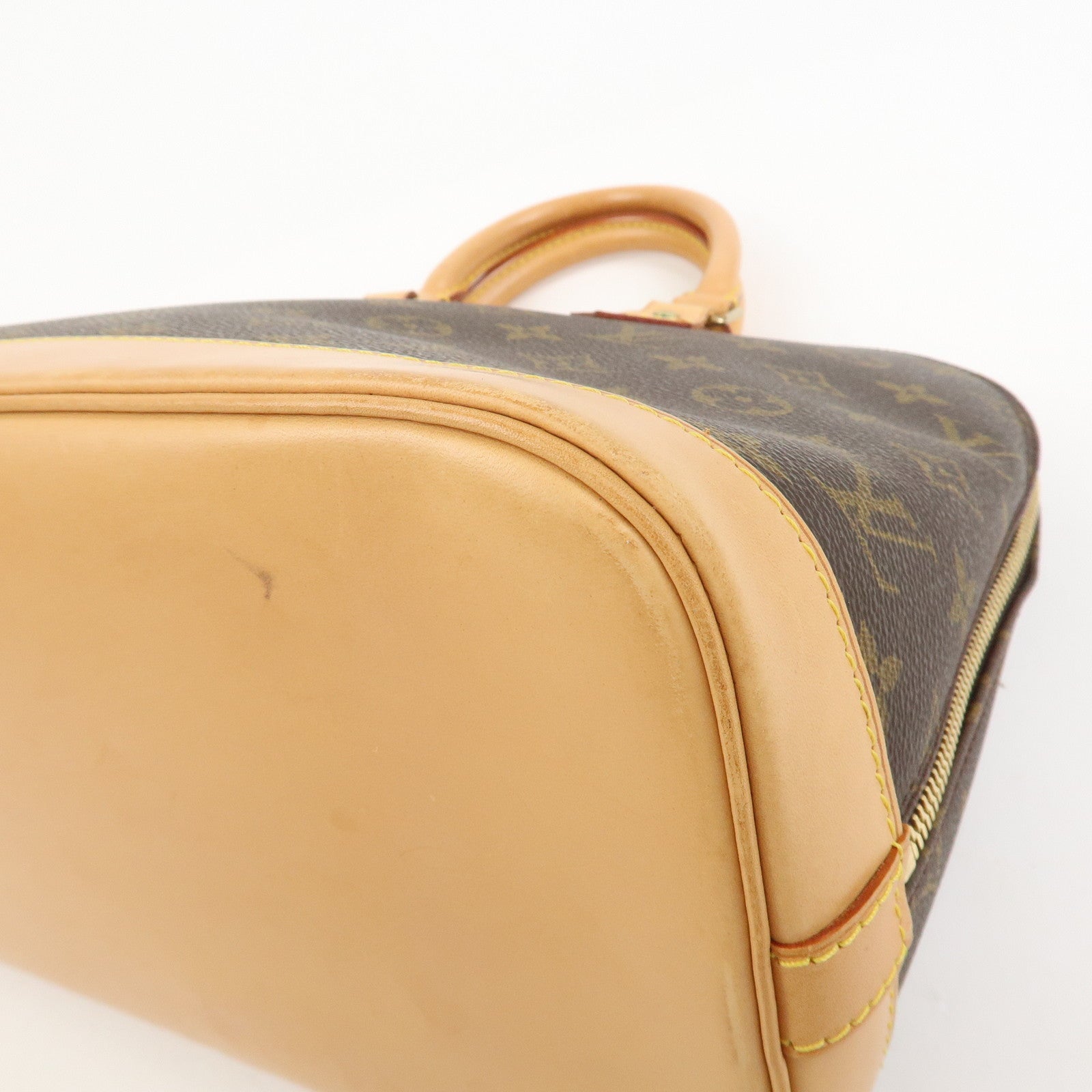 Louis Vuitton Monogram Alma Hand Bag Brown M51130