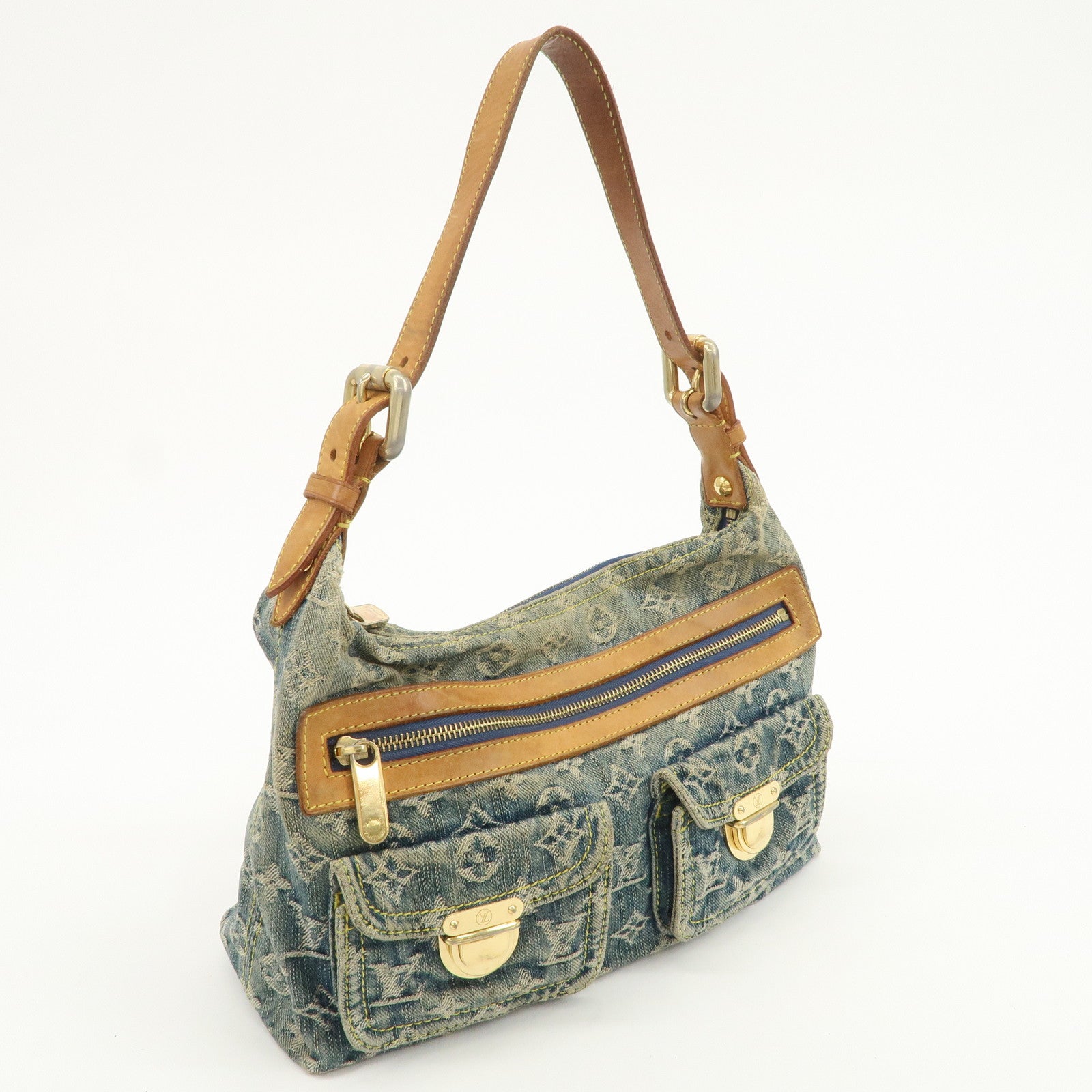 Louis Vuitton Monogram Denim Baggy PM 2Way Bag Shoulder Bag M95049