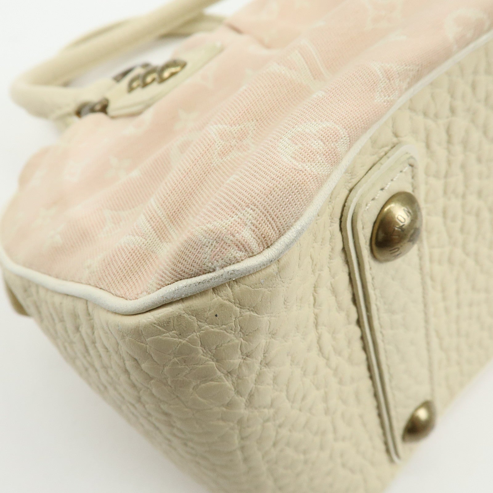 Louis Vuitton Monogram Mini Lin Trapes PM Hand Bag Rose M40062