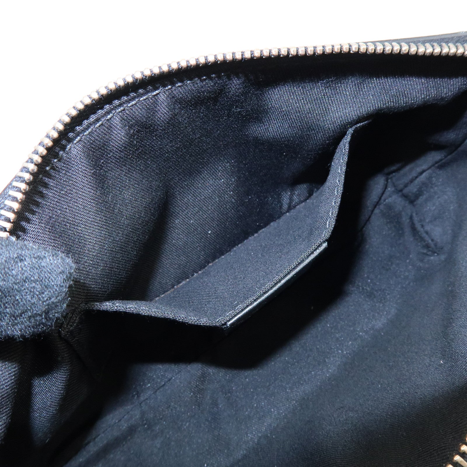 GUCCI Bamboo Guccissima Leather Clutch Bag Pouch Black 159913