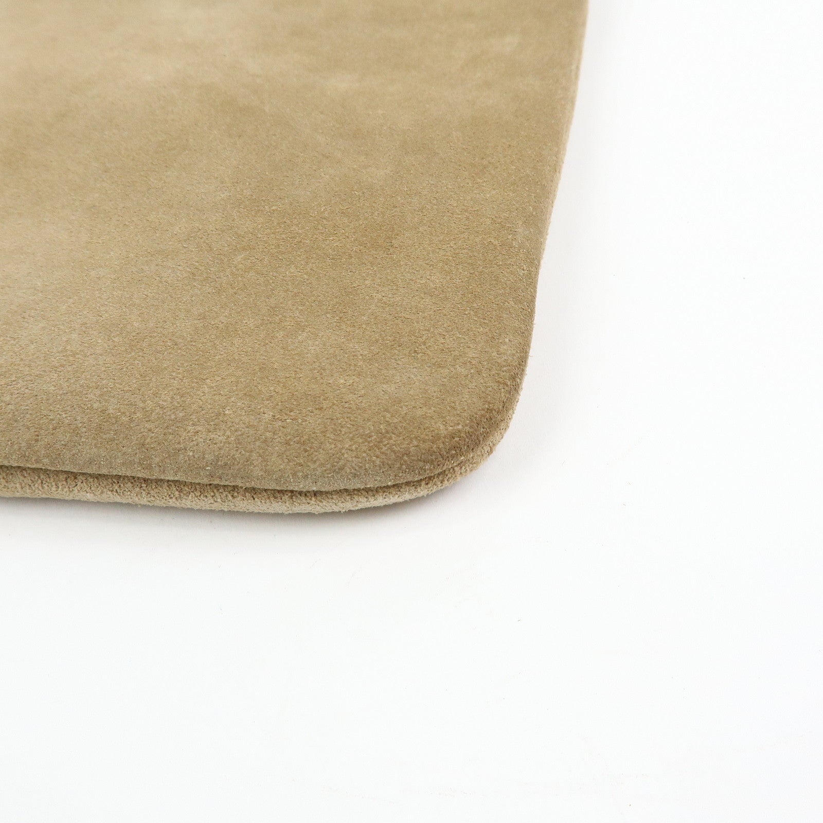 SAINT LAURENT PARIS Suede Leather Shoulder Crossbody Bag Beige