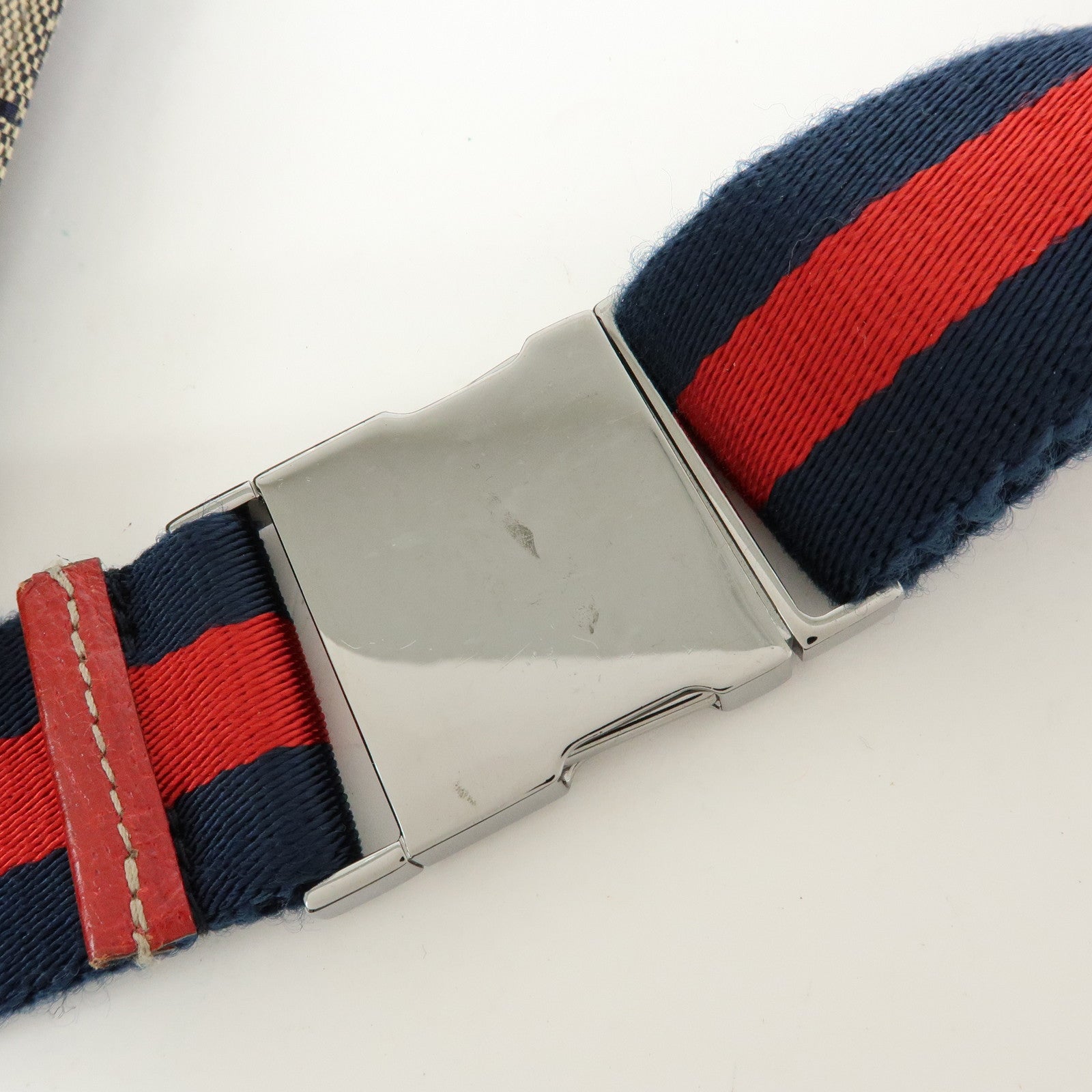 GUCCI Sherry GG Canvas Leather Waist Bag Crossbody Bag 28566