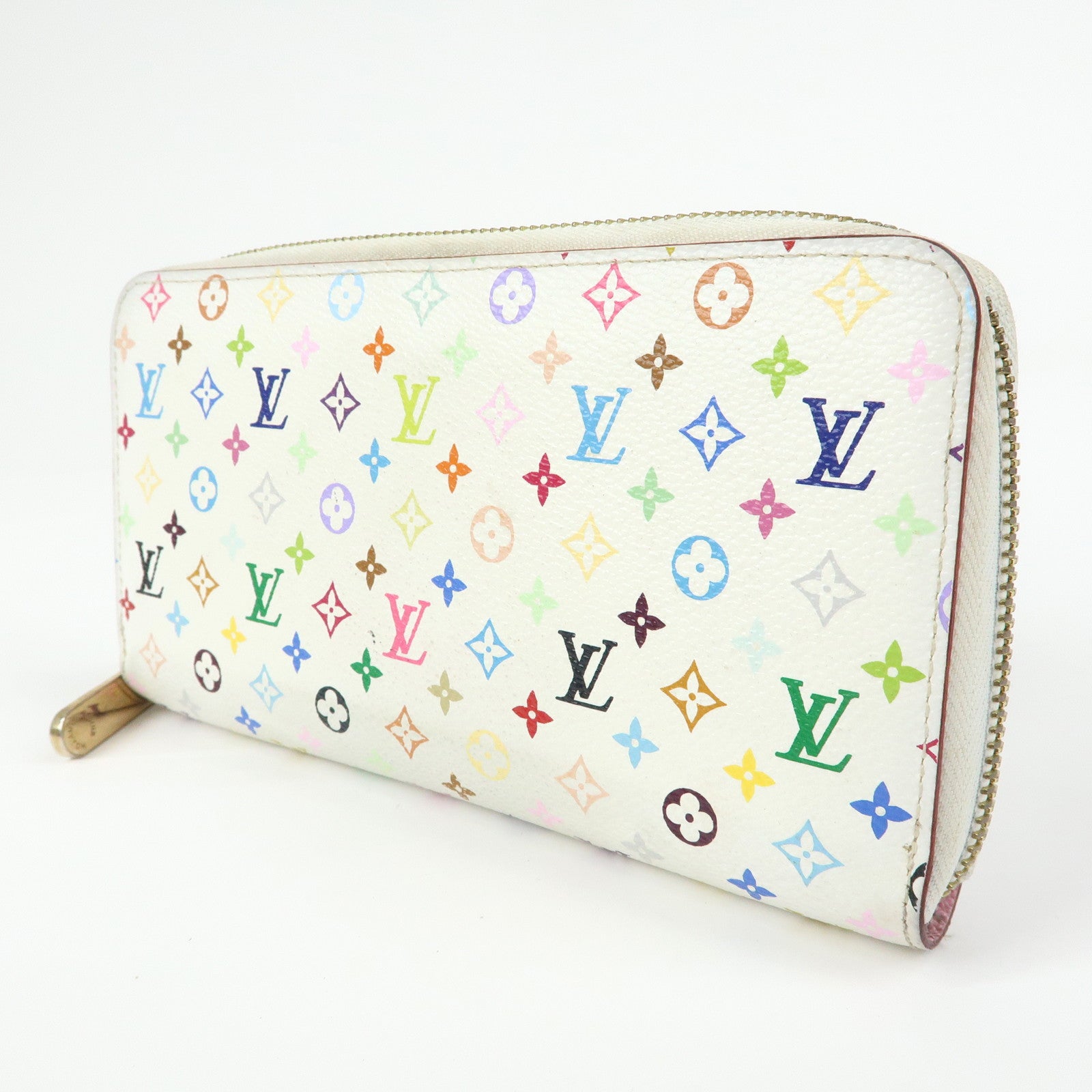 Louis Vuitton Monogram Multicolor Round Zippy Wallet Blanc M60241