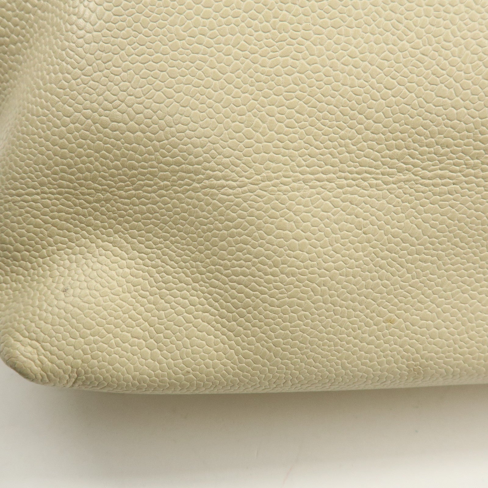 CHANEL COCO Mark Caviarskin Tote Bag Shoulder Bag Ivory