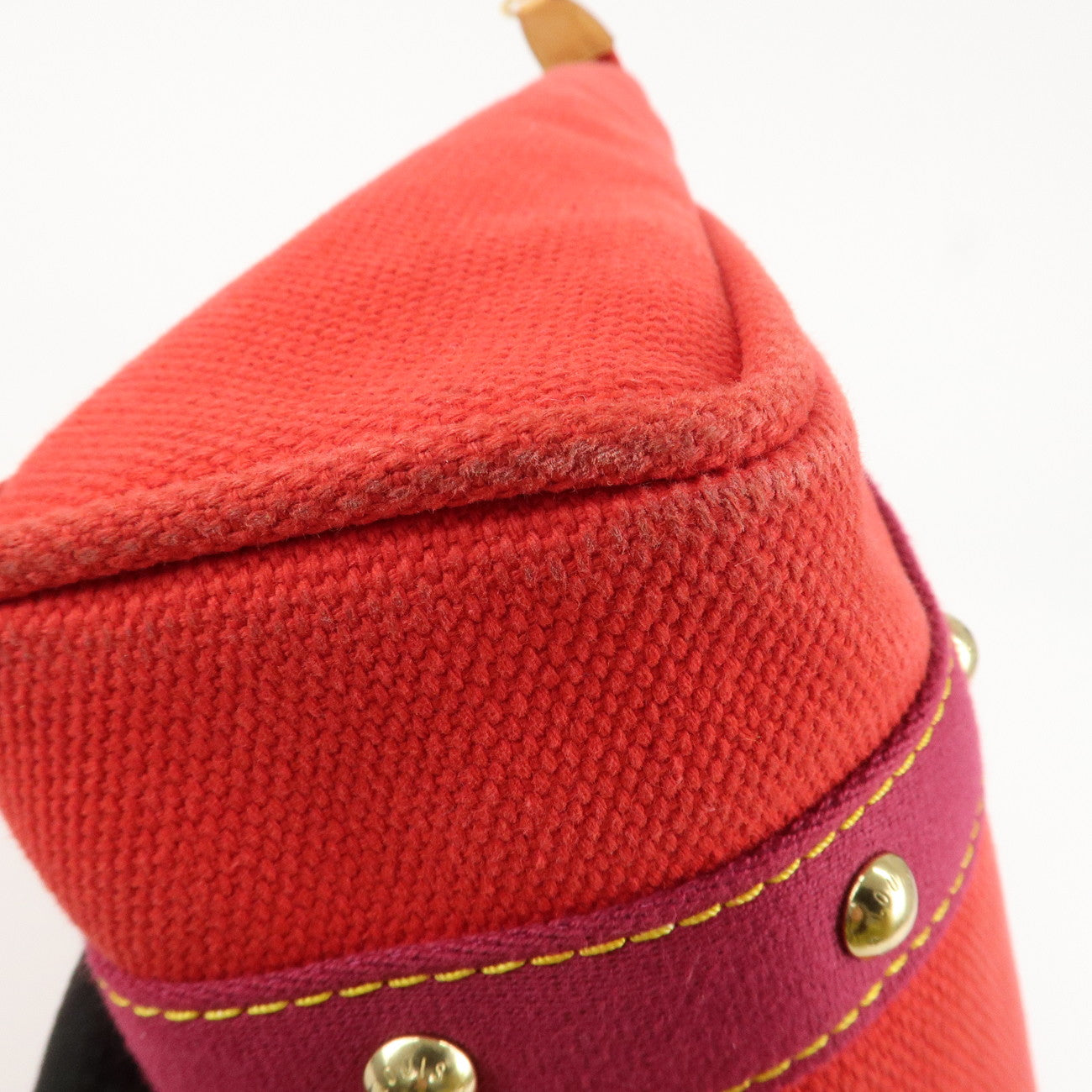 Louis Vuitton Antigua Cabas MM Tote Bag Hand Bag Rouge M40034 Used