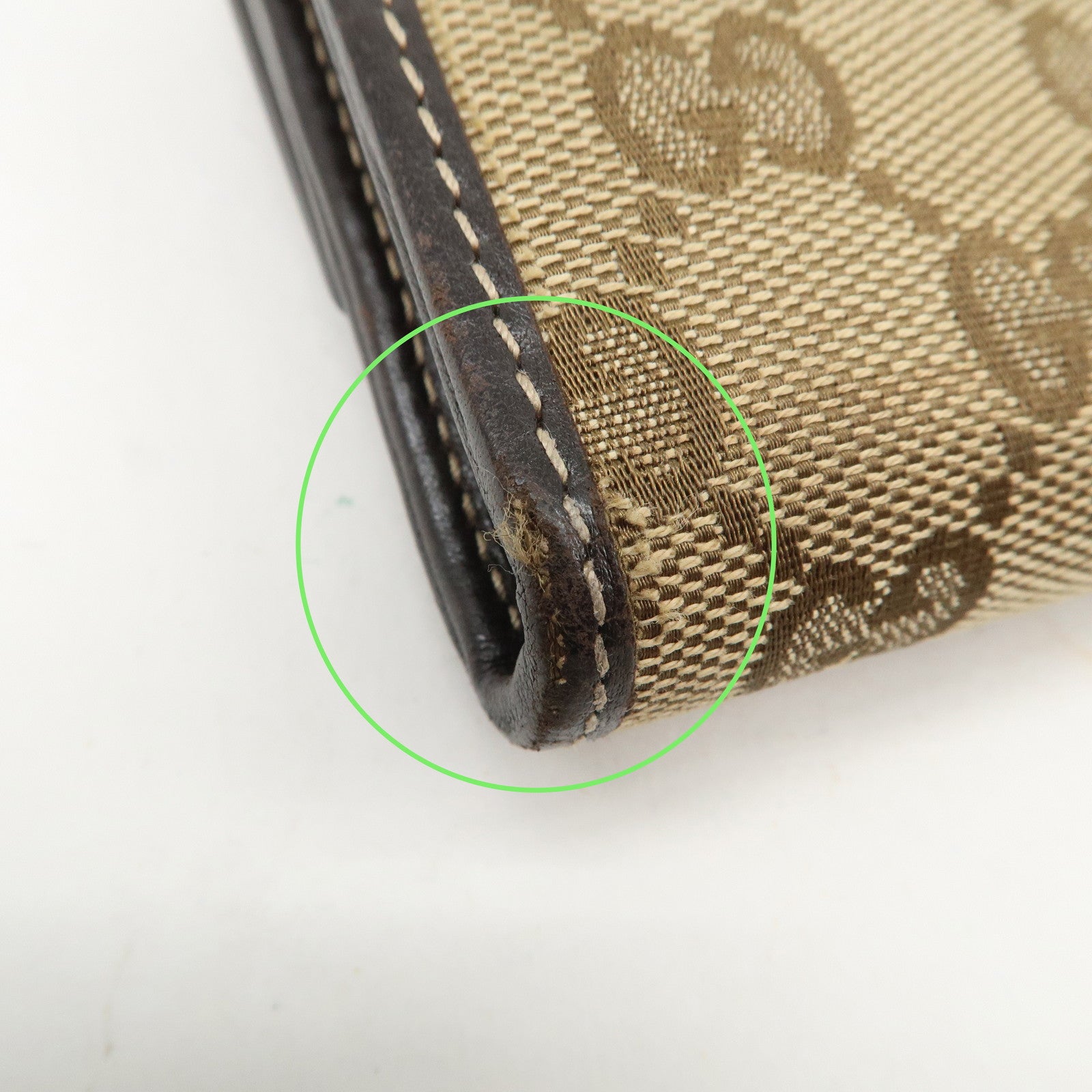 GUCCI Lovely Heart GG Canvas Leather Long Wallet Brown 251861