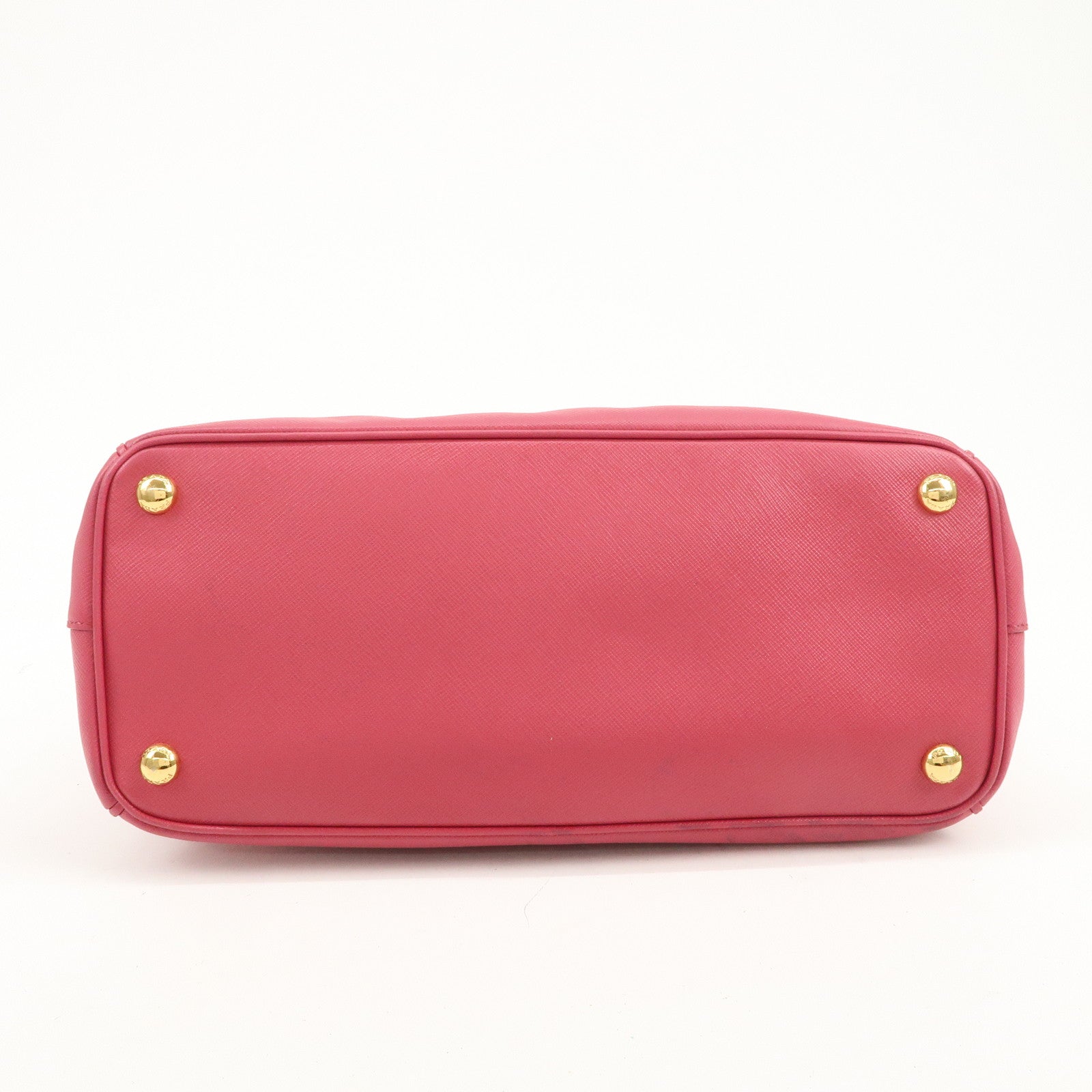 PRADA Triangle Logo Saffiano Leather 2Way Bag Hand Bag Pink BN1801