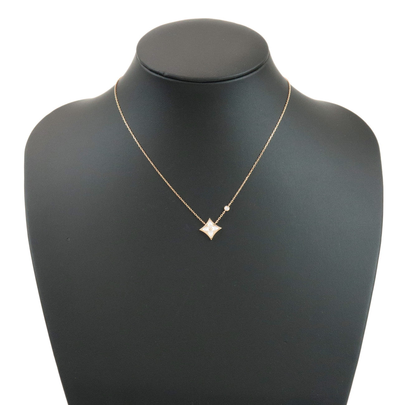 Louis Vuitton Star Blossom BB 1P Diamond Necklace K18PG Q93612