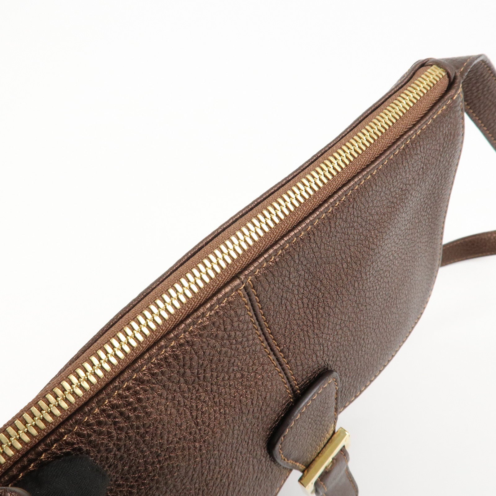 LOEWE Senda Leather Shoulder Bag Shoulder Bag Crossbody Bag Brown Used