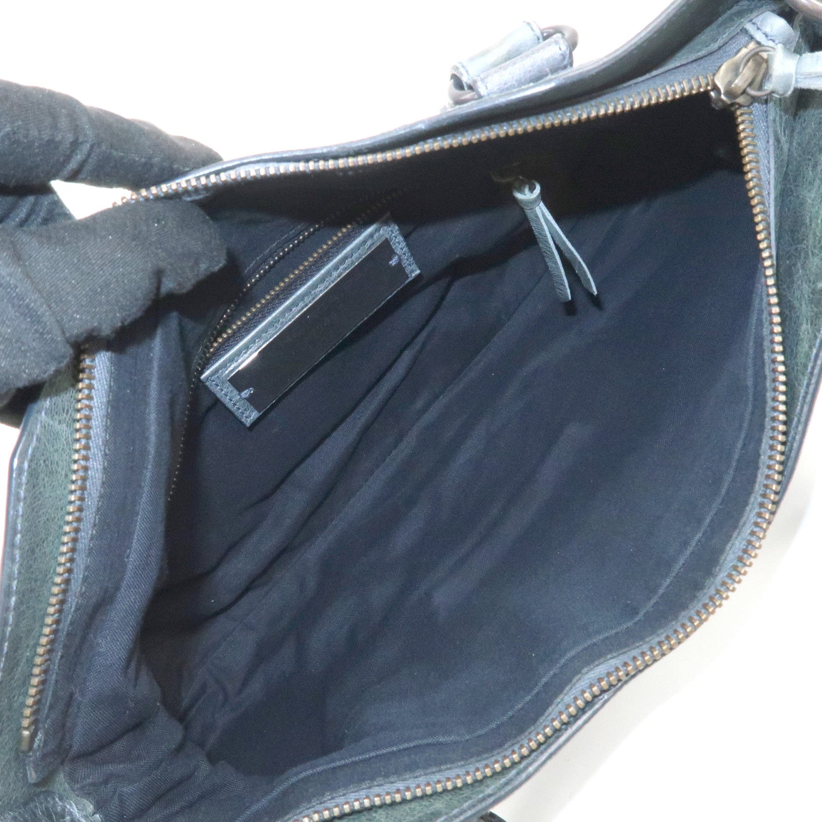 BALENCIAGA The First Leather 2Way Bag Shoulder Bag Gray 103208 Used
