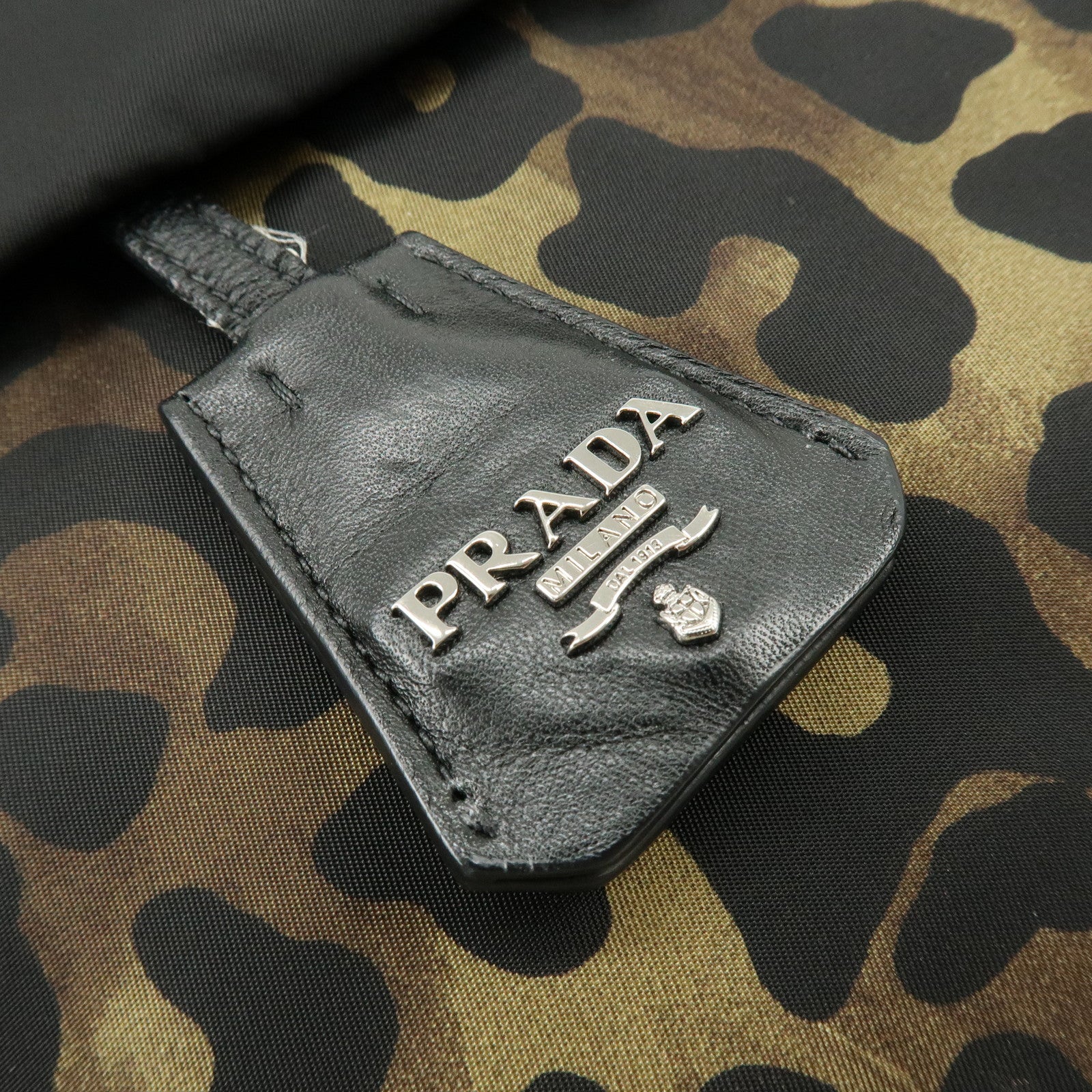 PRADA Triangle Logo 2Way Bag Hand Bag Shoulder Bag Black BN1959