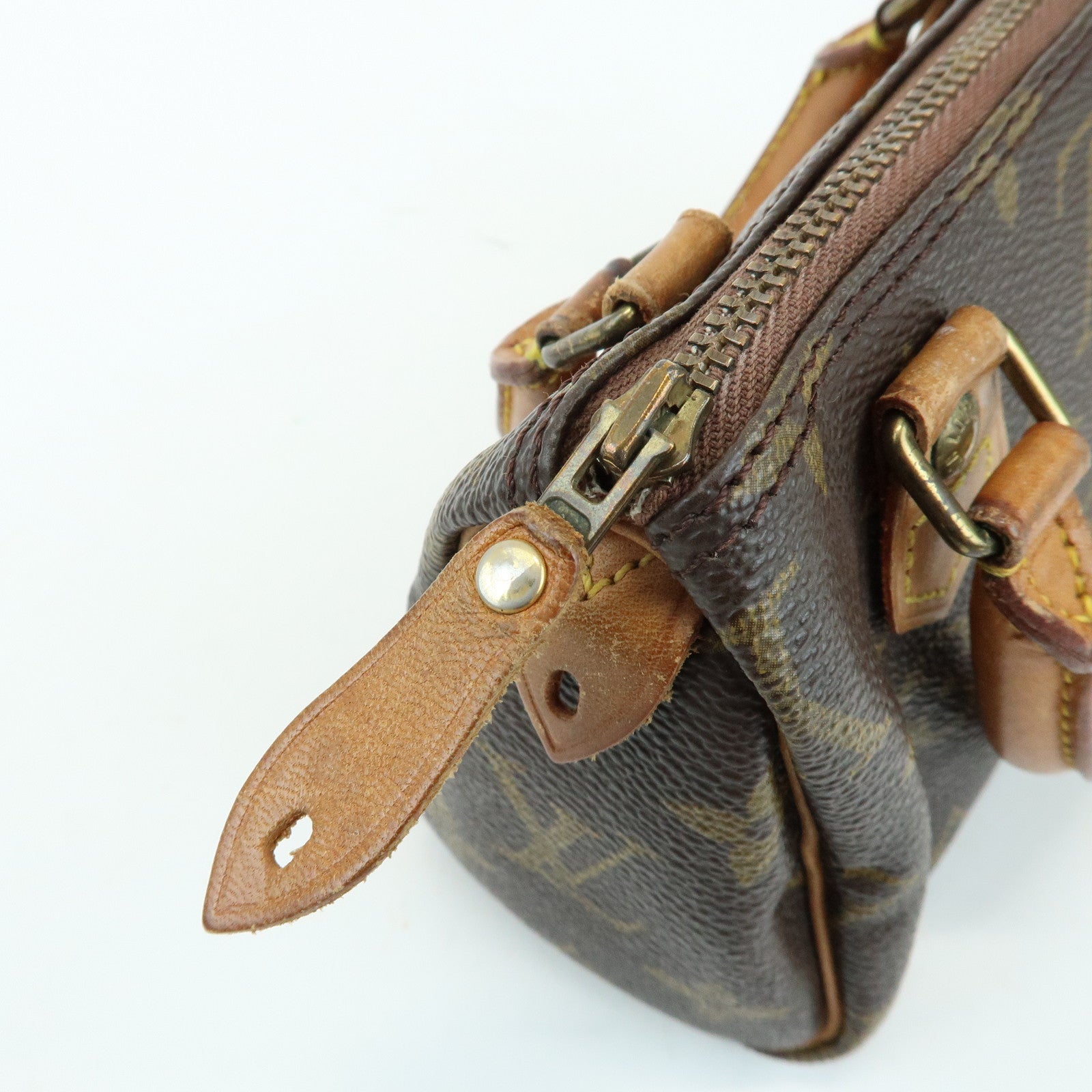 Louis Vuitton Monogram Mini Speedy Hand Shoulder Bag Brown M41534
