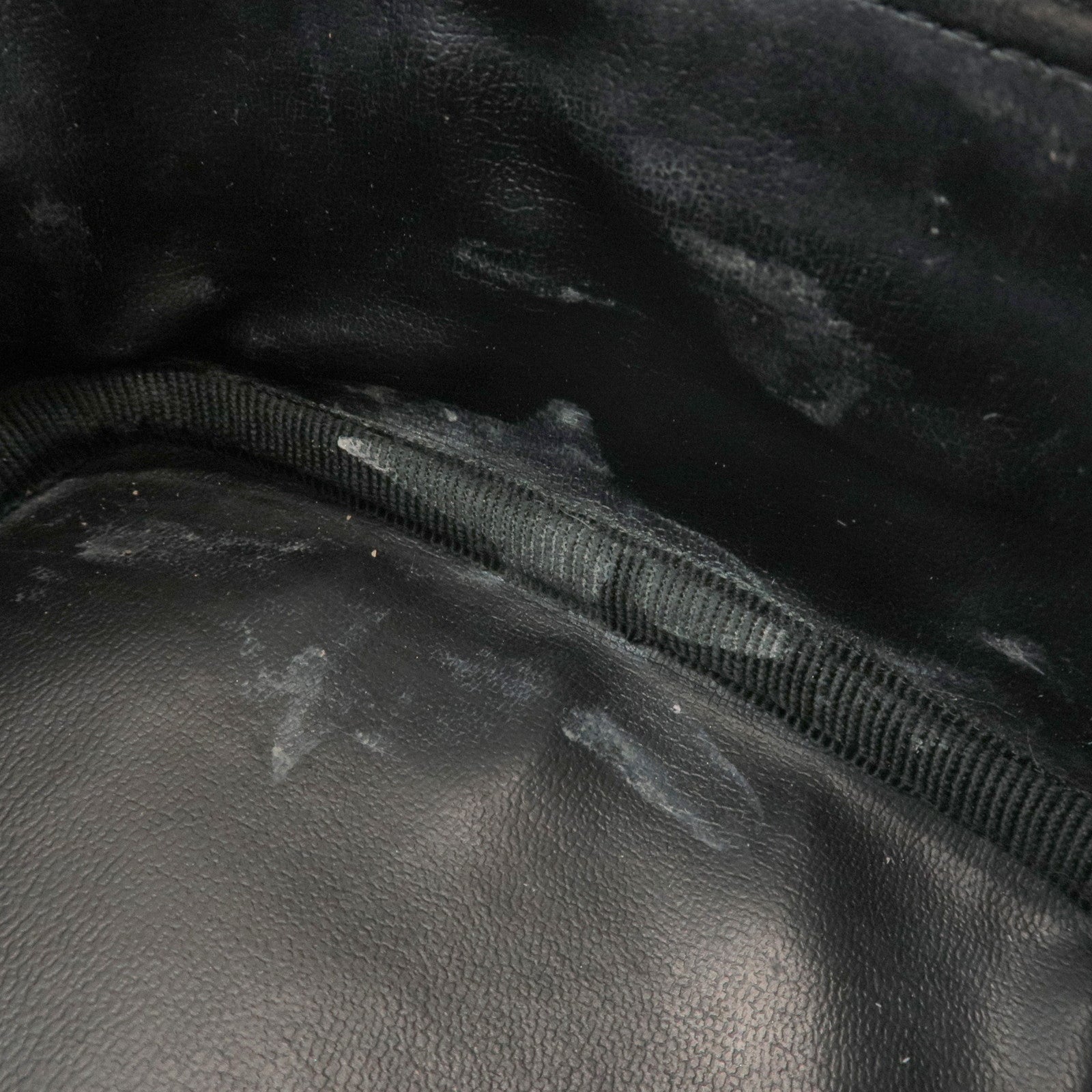 CHANEL COCO Mark Caviar Leather Vanity Bag Hand Bag Black A01997