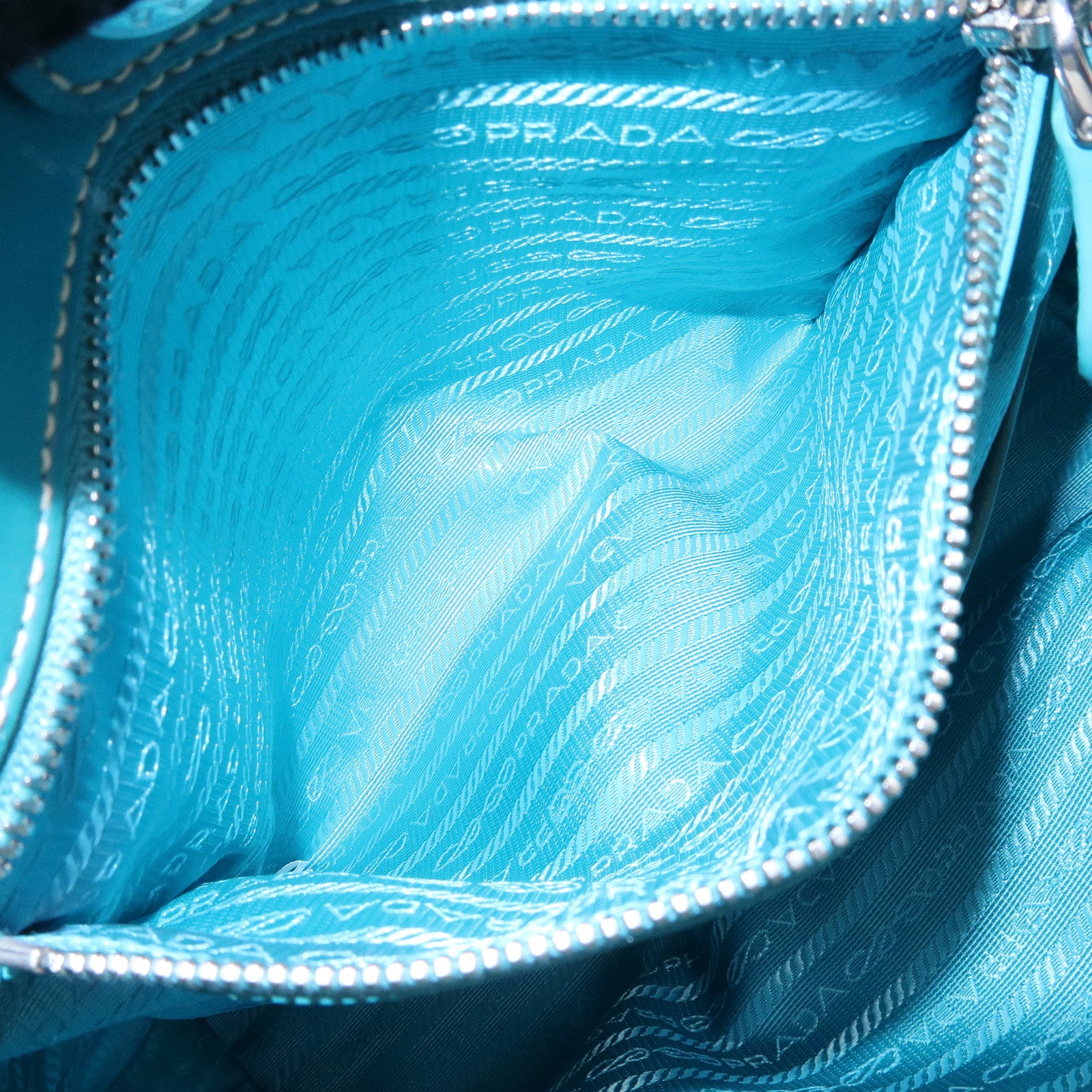 PRADA Nylon Leather 2Way Tote Hand Shoulder Bag Green BN1841