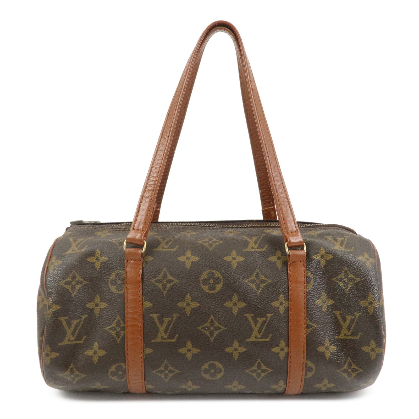 Louis Vuitton Monogram Papillon 30 Hand Bag Brown Old Style M51365