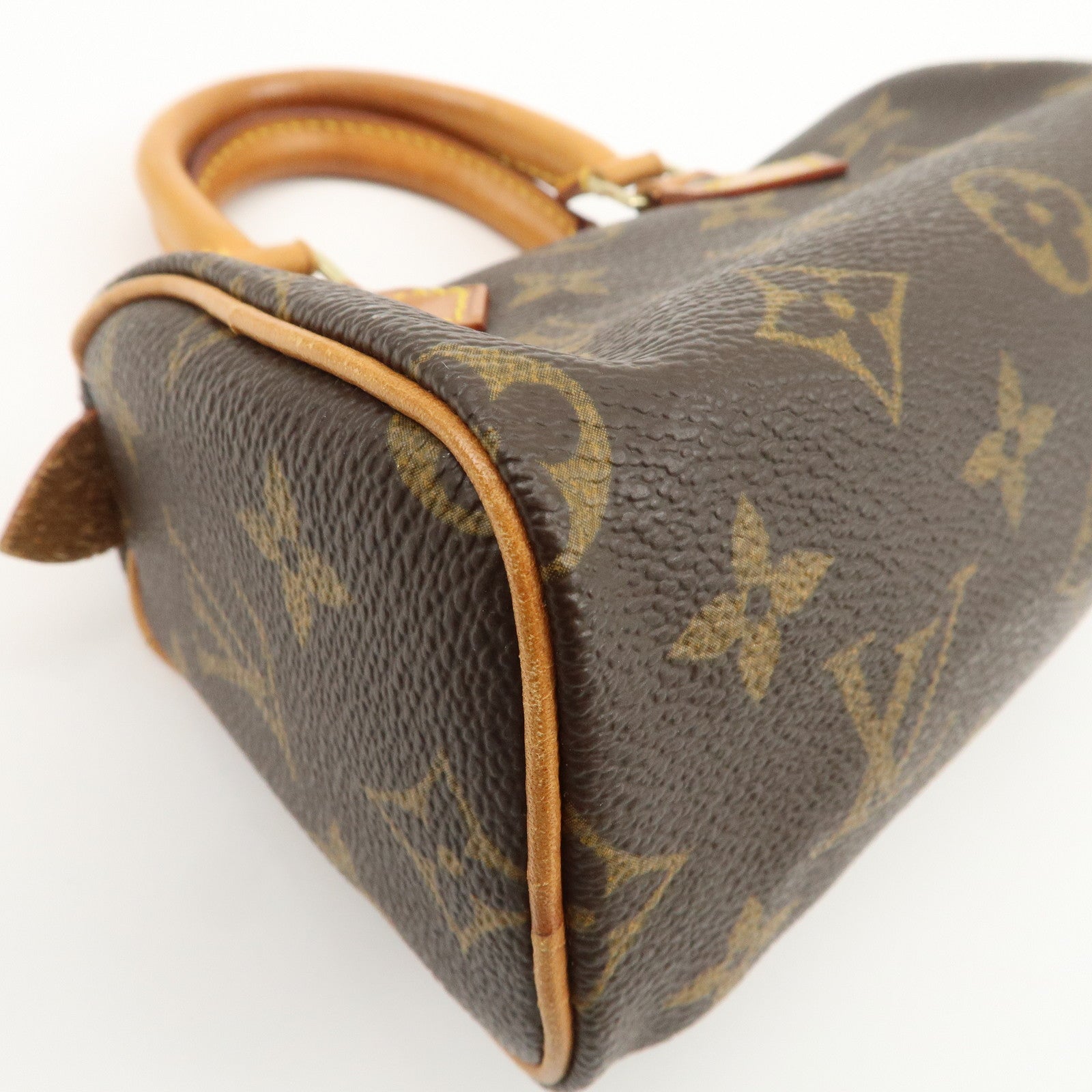 Louis Vuitton Monogram Mini Speedy Hand Bag Boston Bag Brown M41534