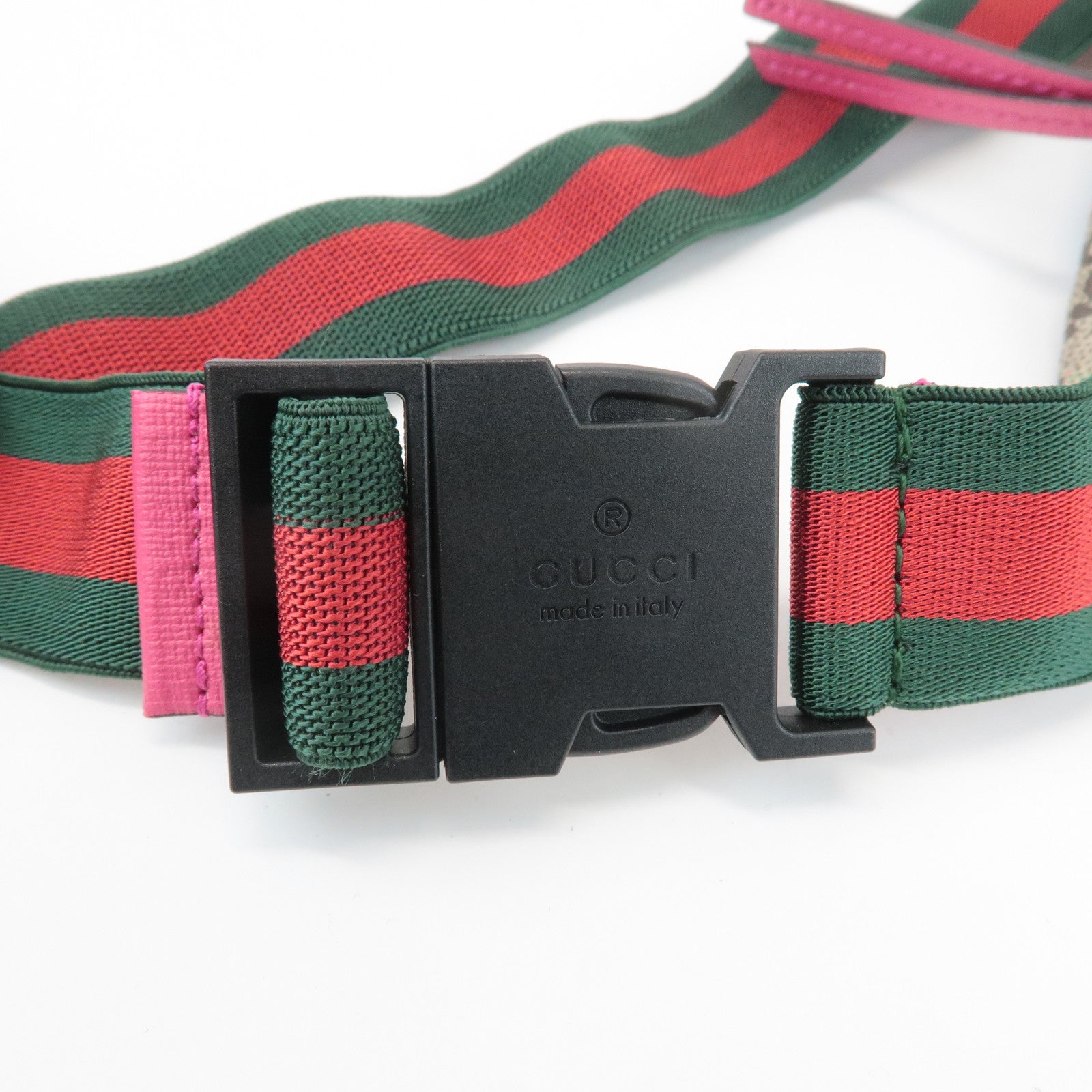 GUCCI GG Supreme Childrens Bambi Floral Waist Bag Beige Pink 502095 Used