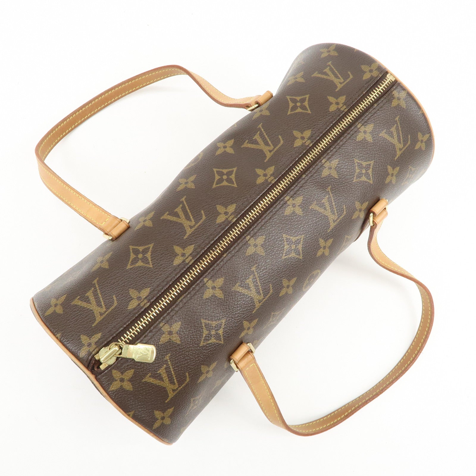 Louis Vuitton Monogram Papillon 30 Hand Bag Brown M51385