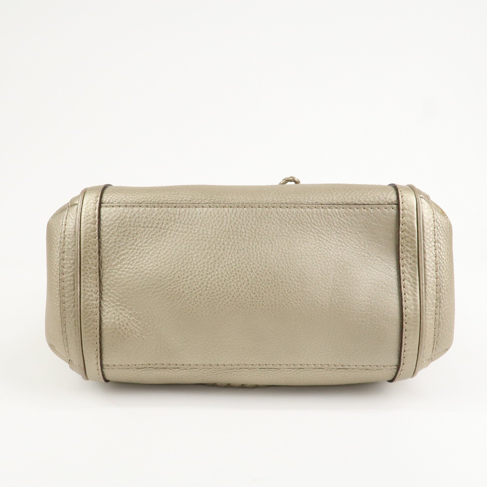 GUCCI Bamboo Leather Bella 2Way Shoulder Bag Hand Bag Gold 282301