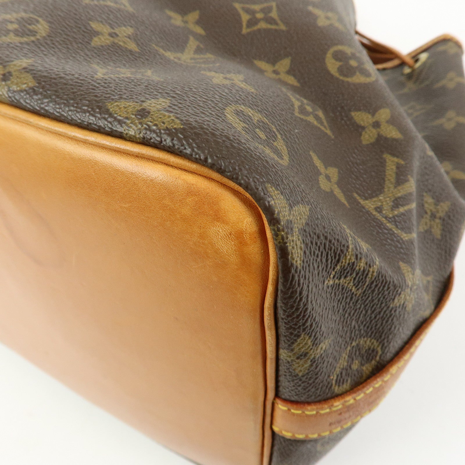 Louis Vuitton Monogram Petit Noe Canvas Shoulder Bag Brown M42226