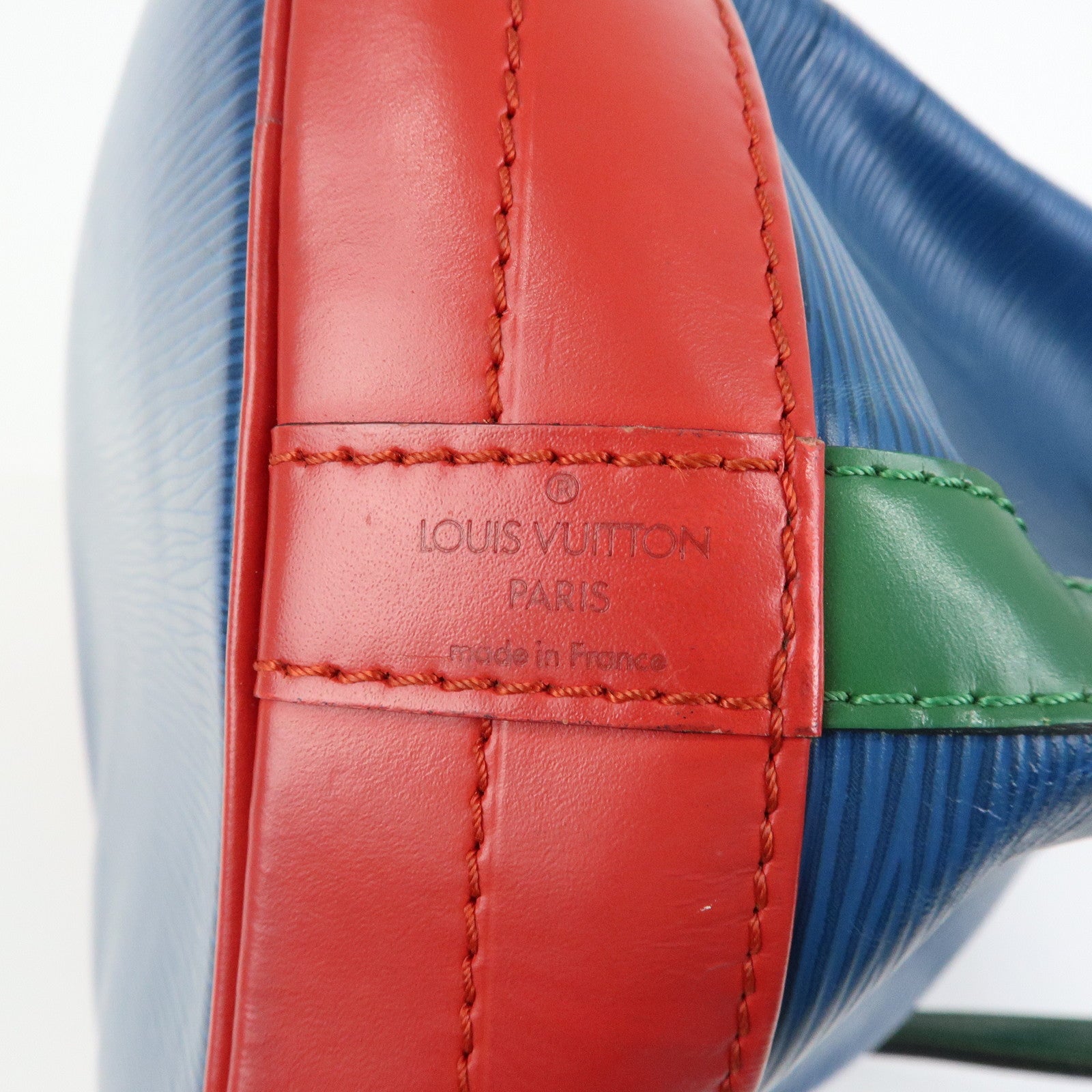 Louis Vuitton Epi Noe Tricolor Shoulder Bag Blue Green Red M44082