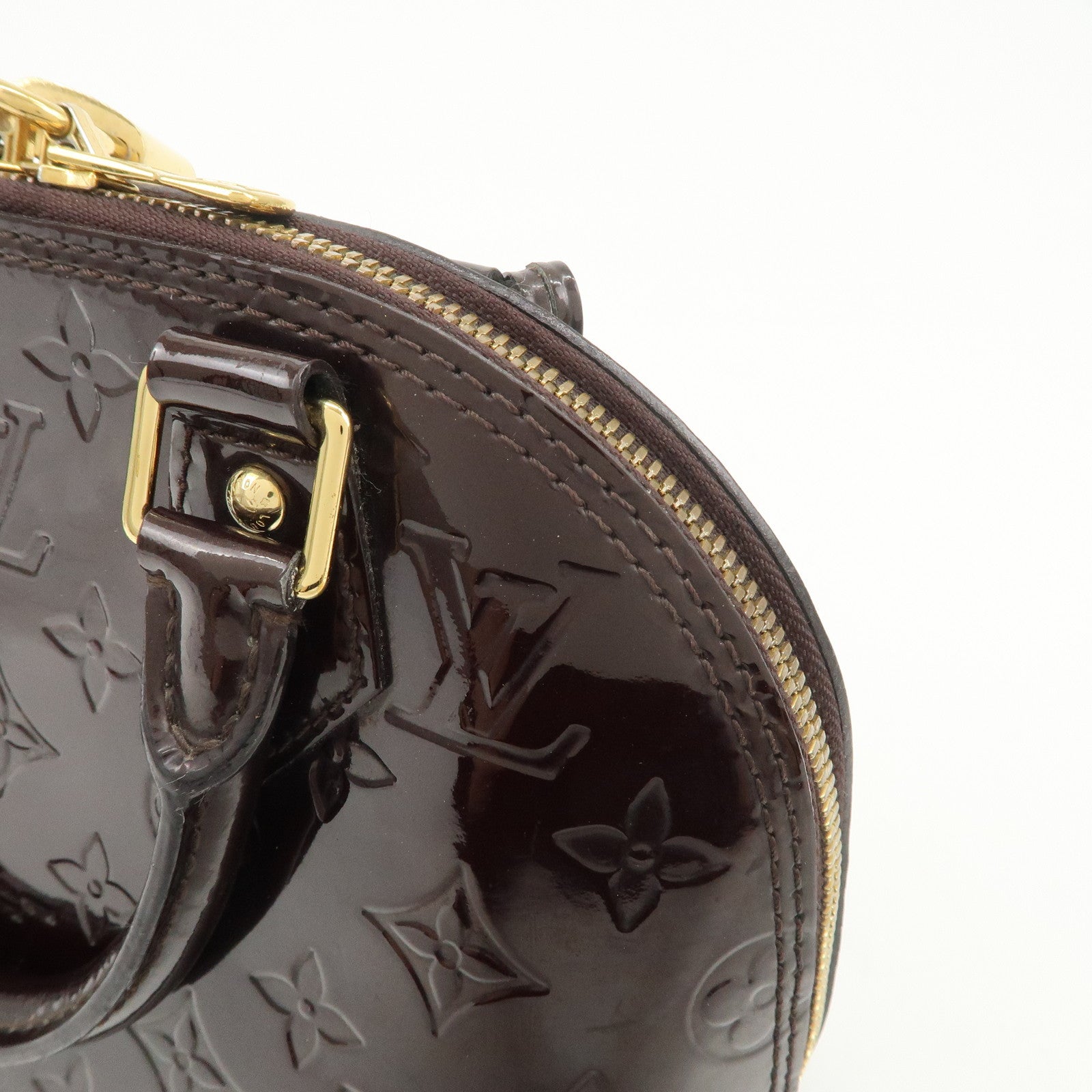 Louis Vuitton Monogram Vernis Alma BB 2Way Bag Amarante M91678