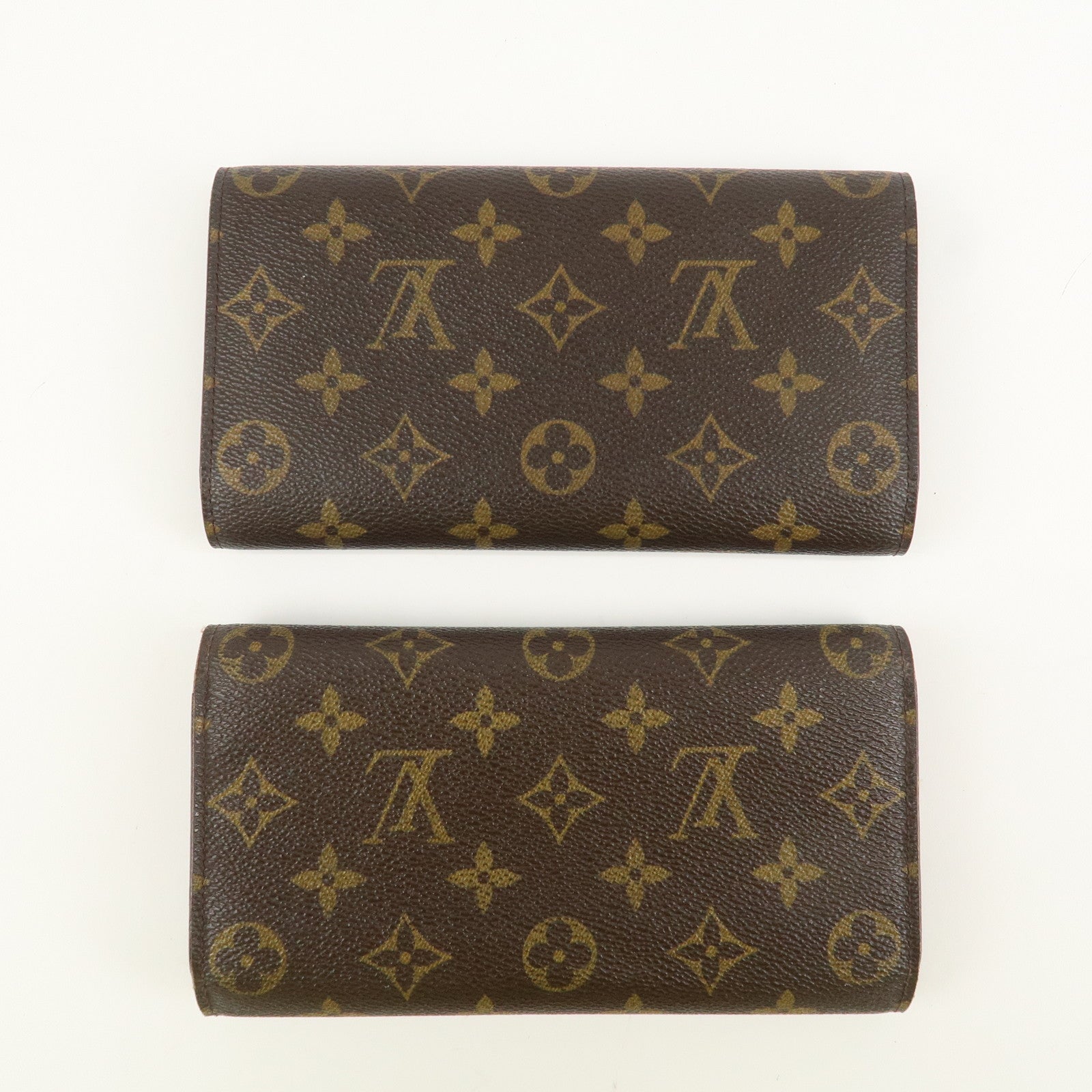 Louis Vuitton Set of 2 Monogram Canvas Long Wallet M61215 Used