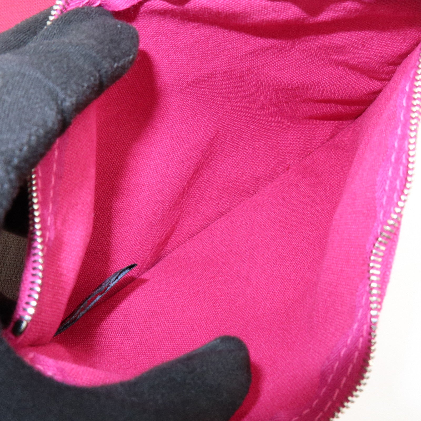 HERMES Sac de Plage Nomade PM Canvas Tote Bag Pink Brown