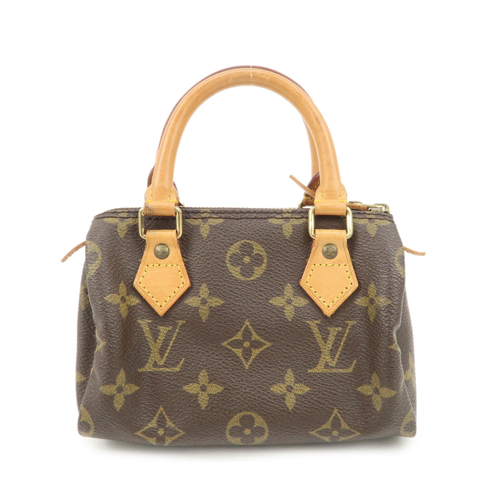 Louis Vuitton Monogram Canvas Mini Speedy Hand Bag Brown M41534