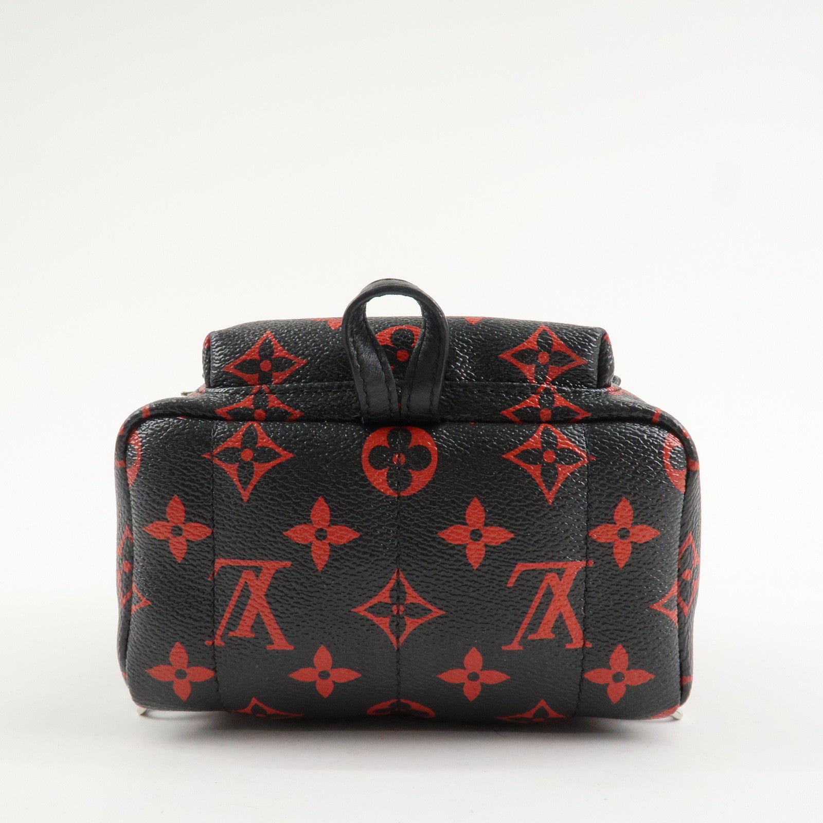 Louis Vuitton Monogram Palm Spring Canvas Mini Backpack Noir Red M41457 Used