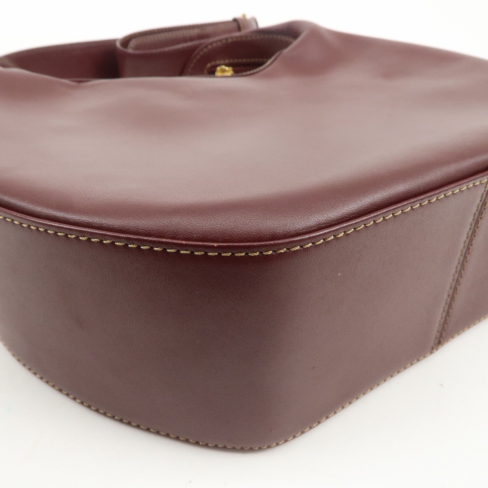 Cartier Must de Cartier Leather Shoulder Bag Bordeaux