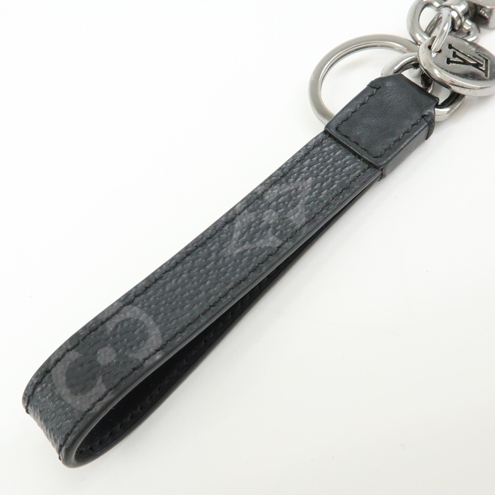 Louis Vuitton Monogram Eclipse Porte Cles Dragonne Key Chain M61950