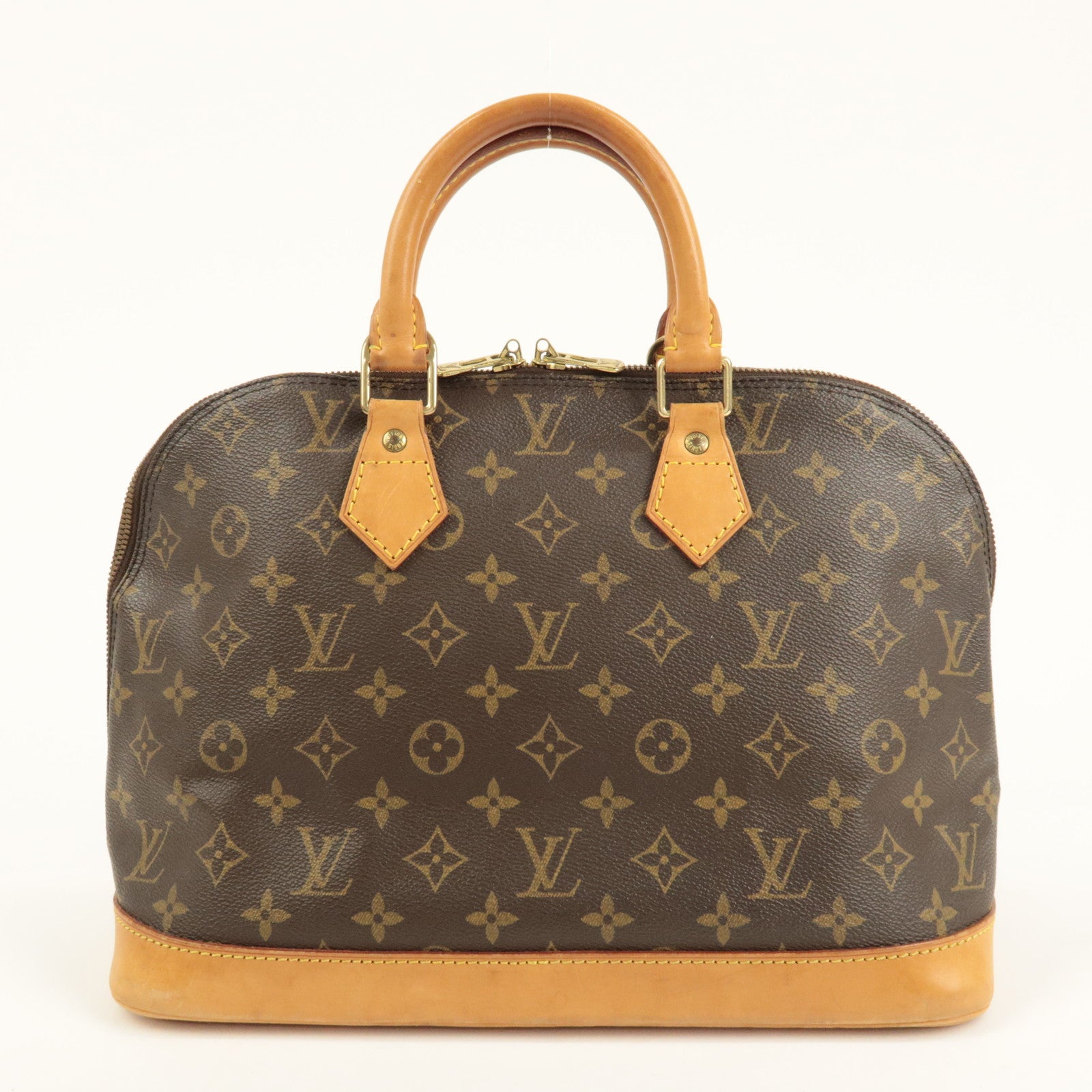 Louis Vuitton Monogram Alma Hand Bag Brown M51130 Used