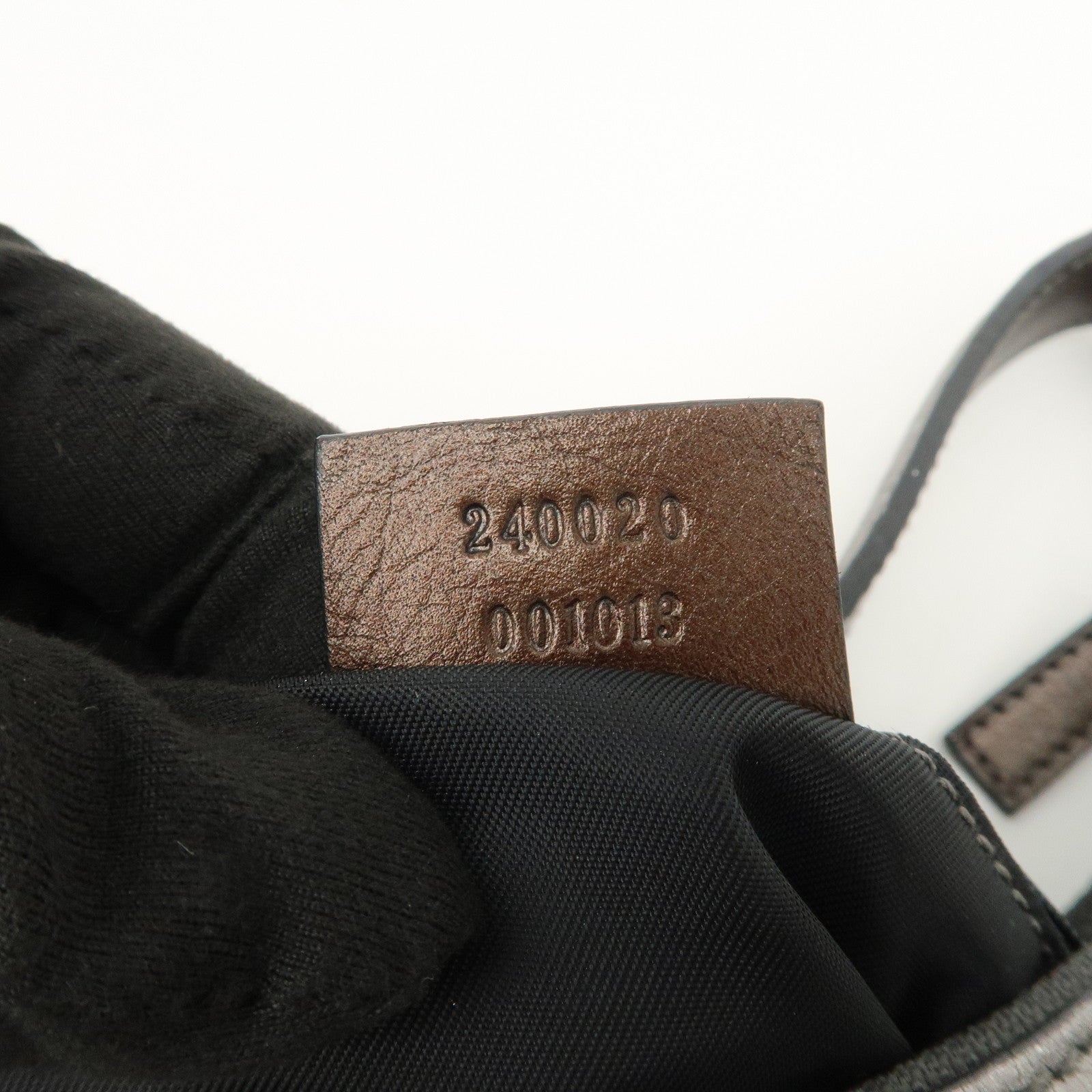 GUCCI Guccissima Leather Shoulder Bag Hand Bag Silver 240020