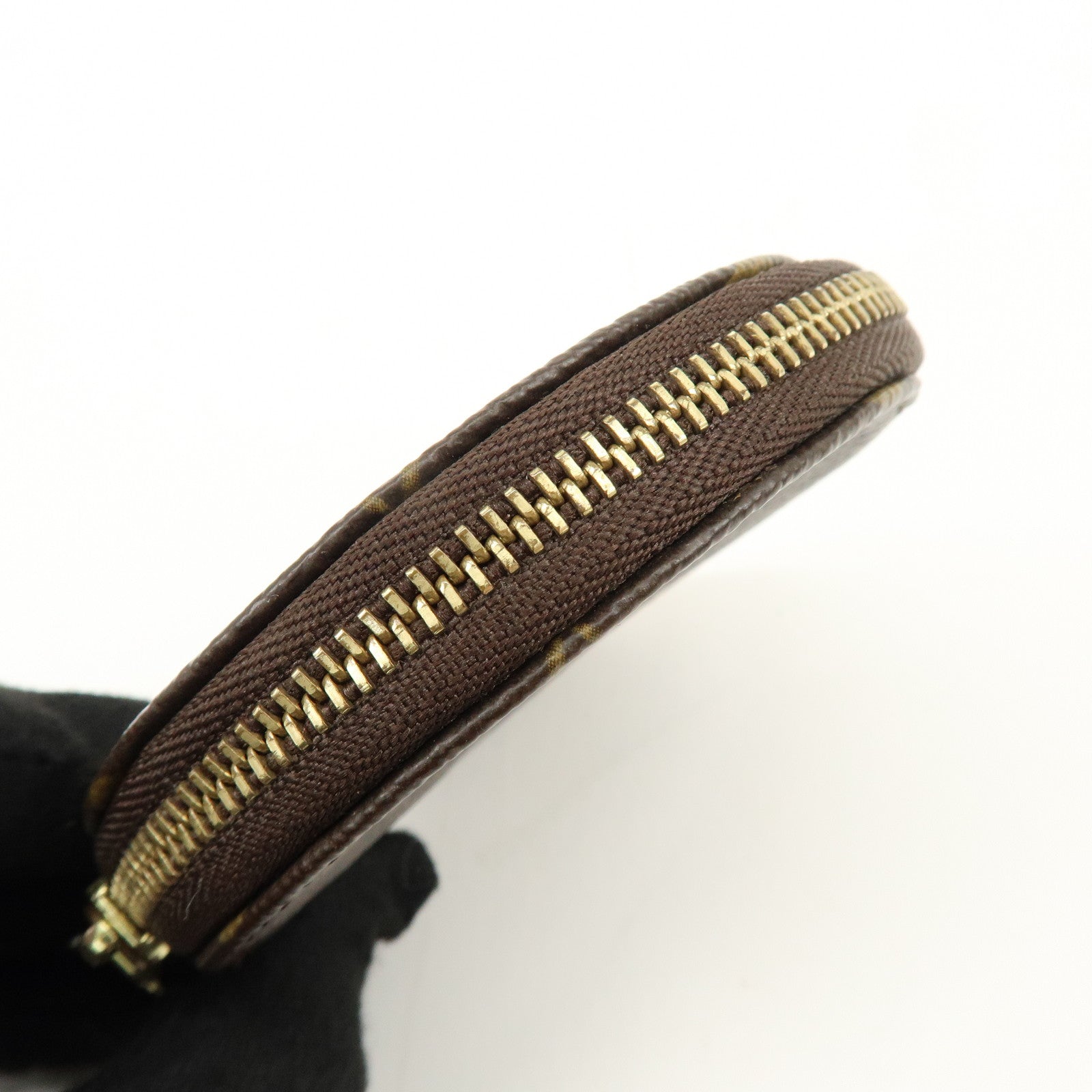 Louis Vuitton Monogram Porte Monnaie Rond Coin Case Brown M61926