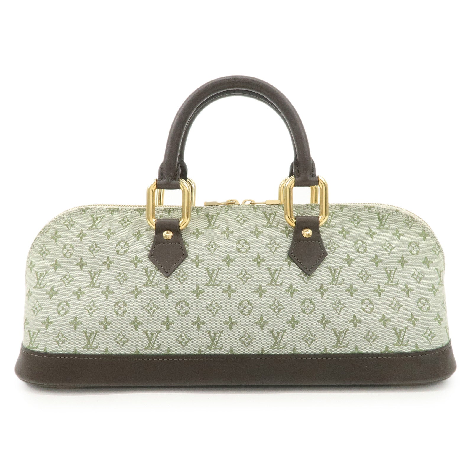 Louis Vuitton Monogram Mini Canvas Alma Long Hand Bag Khaki M92206 Used
