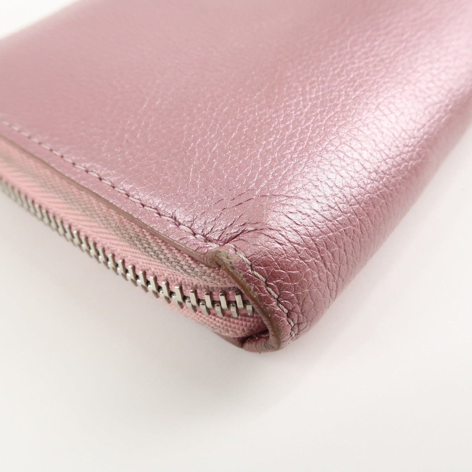 Louis Vuitton Calf Leather Zippy Lock Me Wallet Crystal Rose M69812 Used