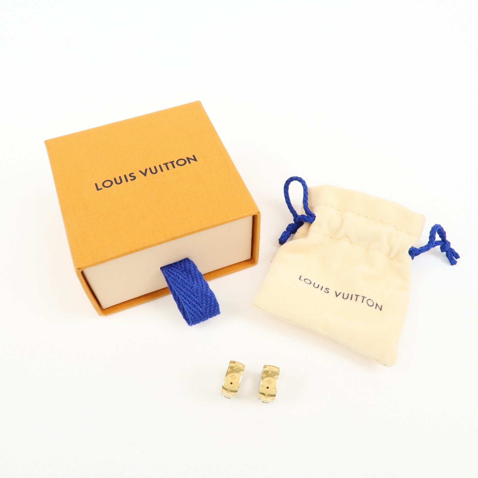 Louis Vuitton Boucles d’Oreilles Nanogram Metal Earrings M00397