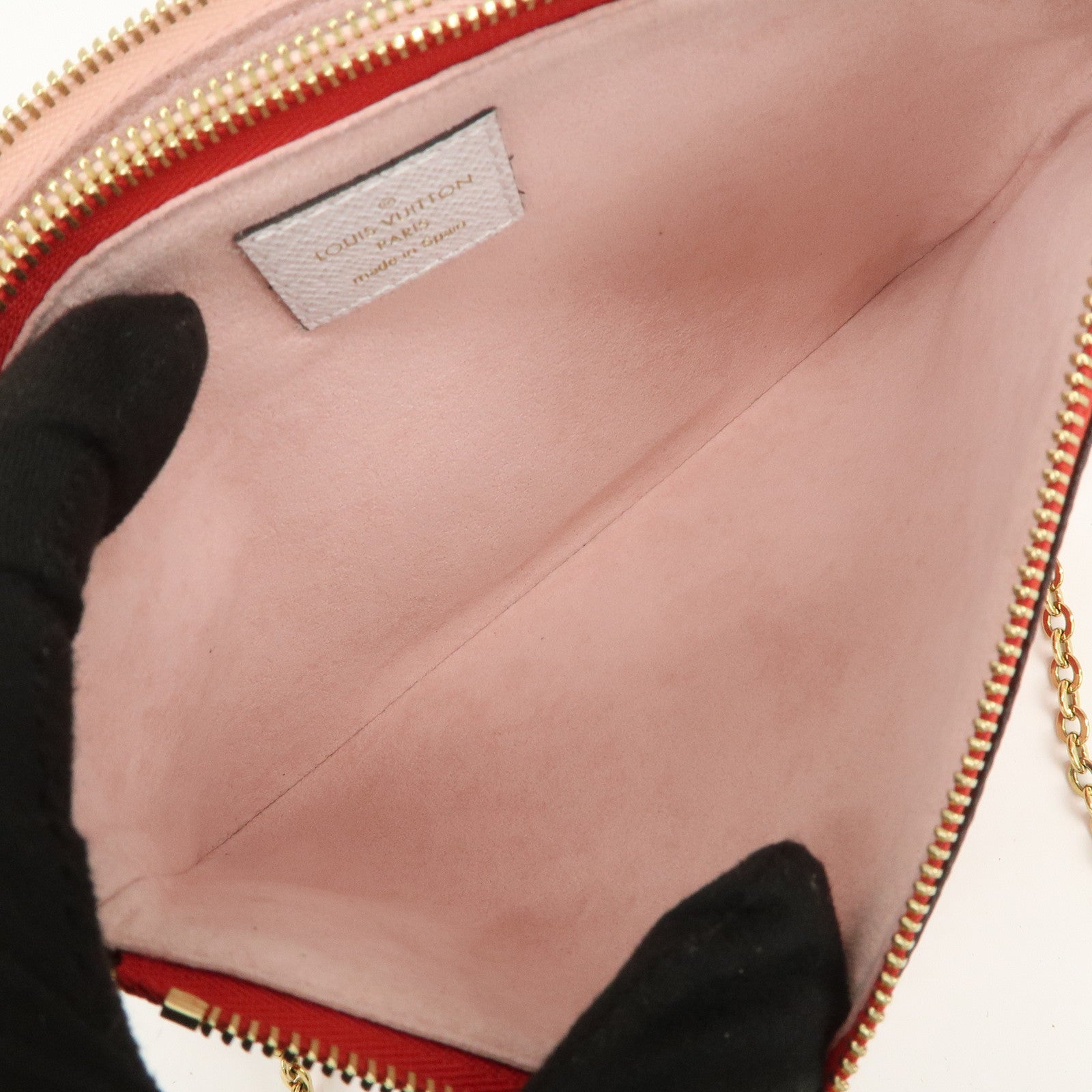 Louis Vuitton Monogram Giant Pochette Double Zip Pouch Rouge M67561