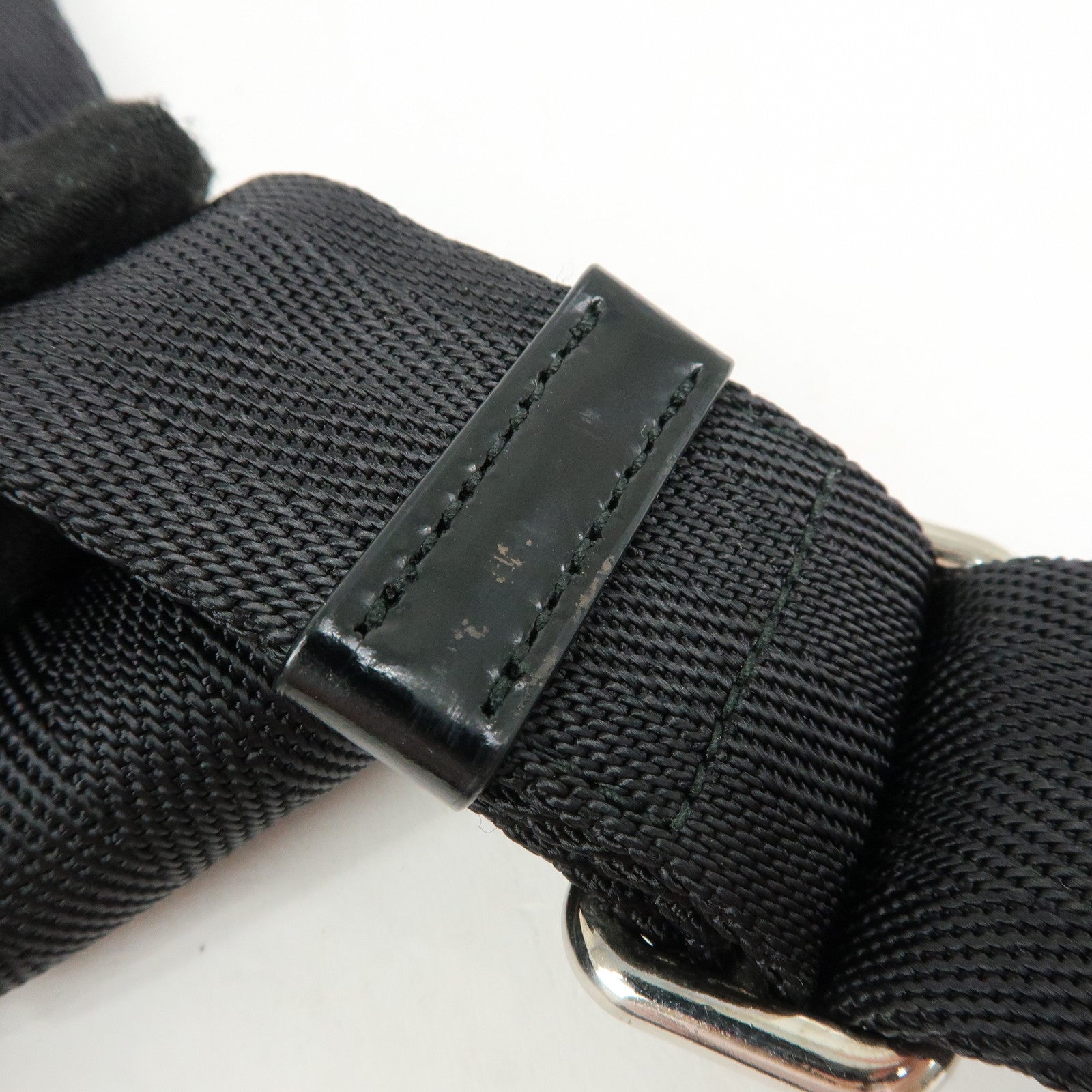 PRADA Triangle Logo Nylon Shoulder Bag Crossbody Bag Black BT0715