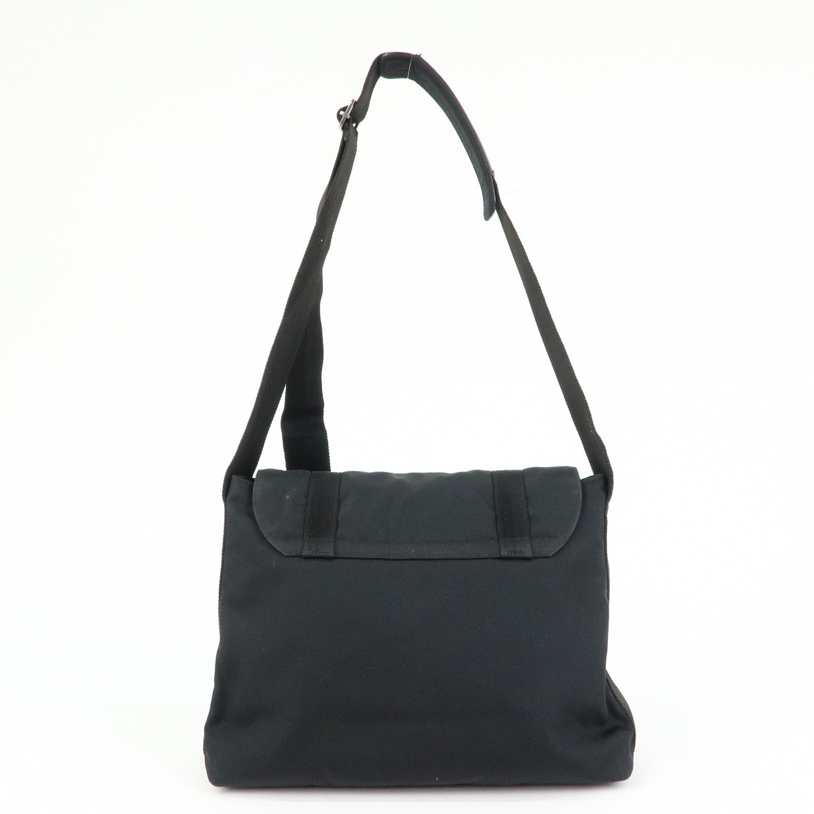 GUCCI Nylon Leather Shoulder Bag Crossbody Bag Black 122373