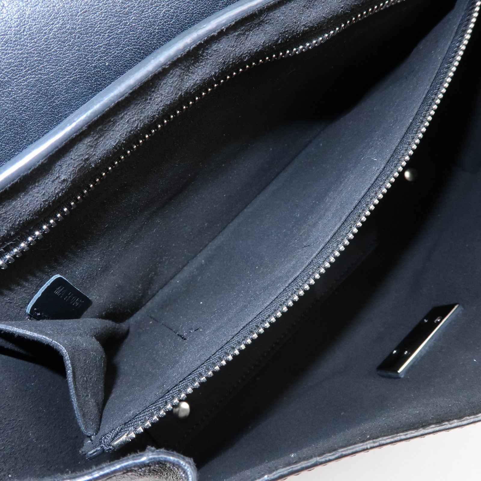 GIVENCHY Shark Studs Leather 2Way Bag Hand Shoulder Bag Black