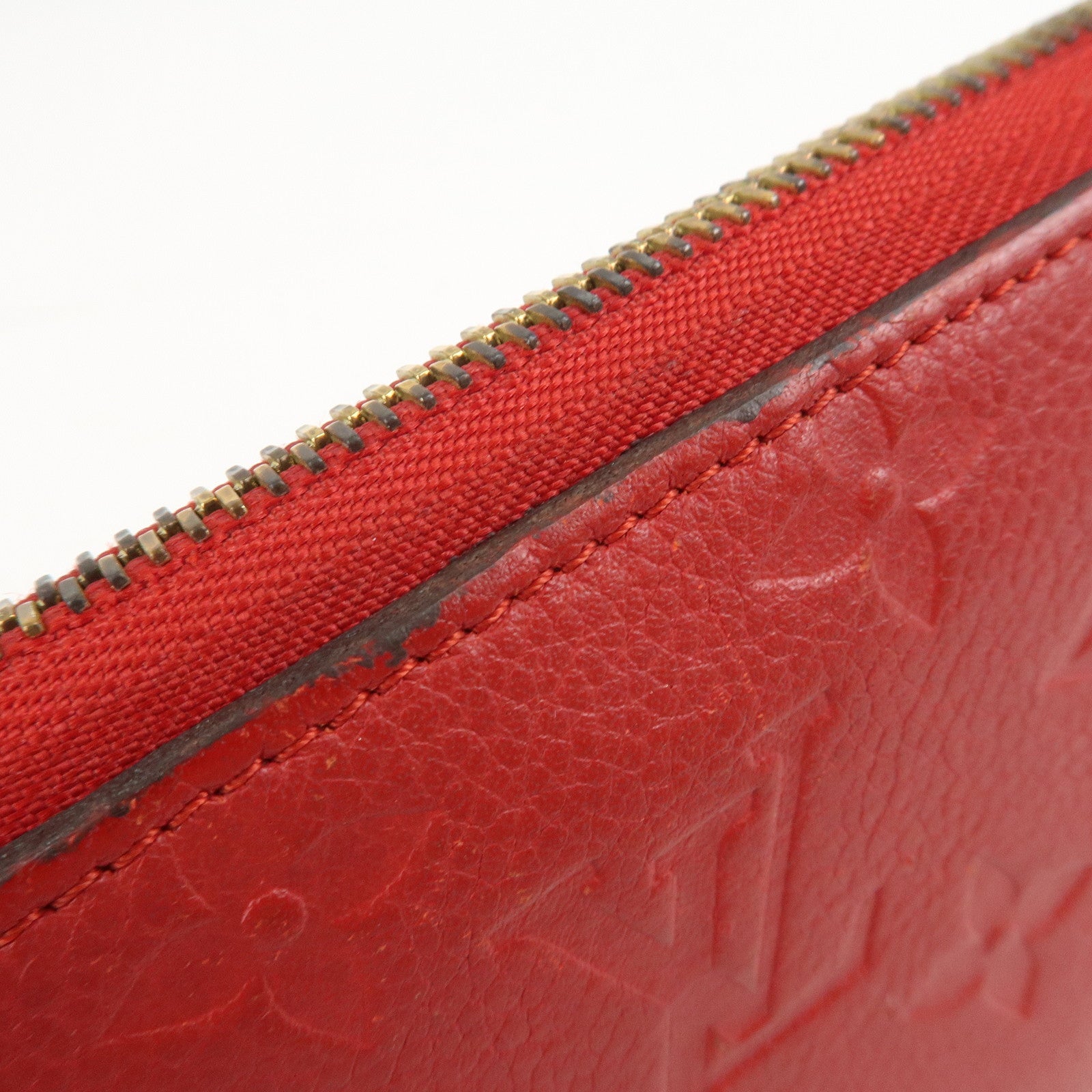 Louis Vuitton Monogram Empreinte Zippy Long Wallet Cerise M60737