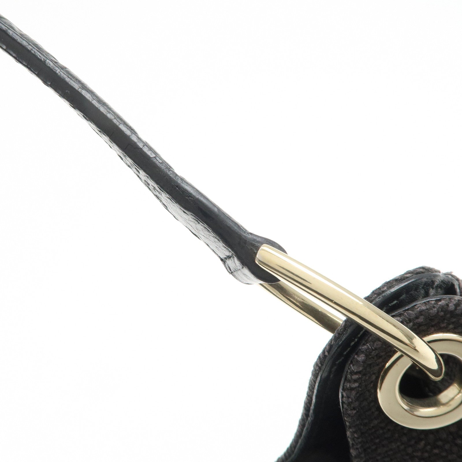 GUCCI Guccissima Leather Canvas Shoulder Bag Hand Bag Brown 257265